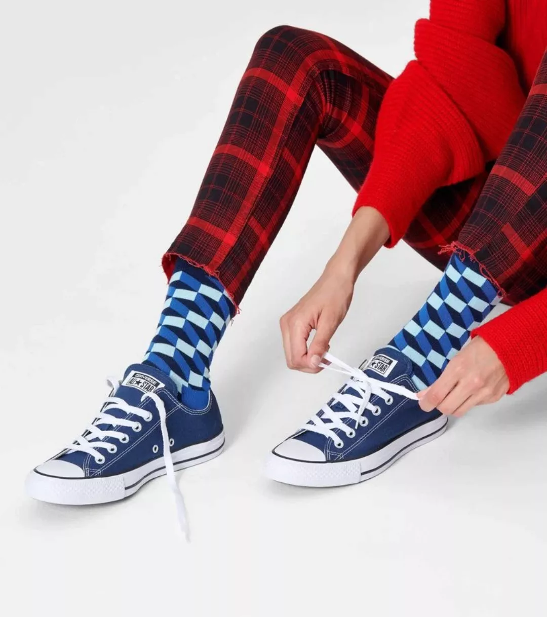 Happy Socks Socken Blaue Blöcke  - Größe 41-46 günstig online kaufen