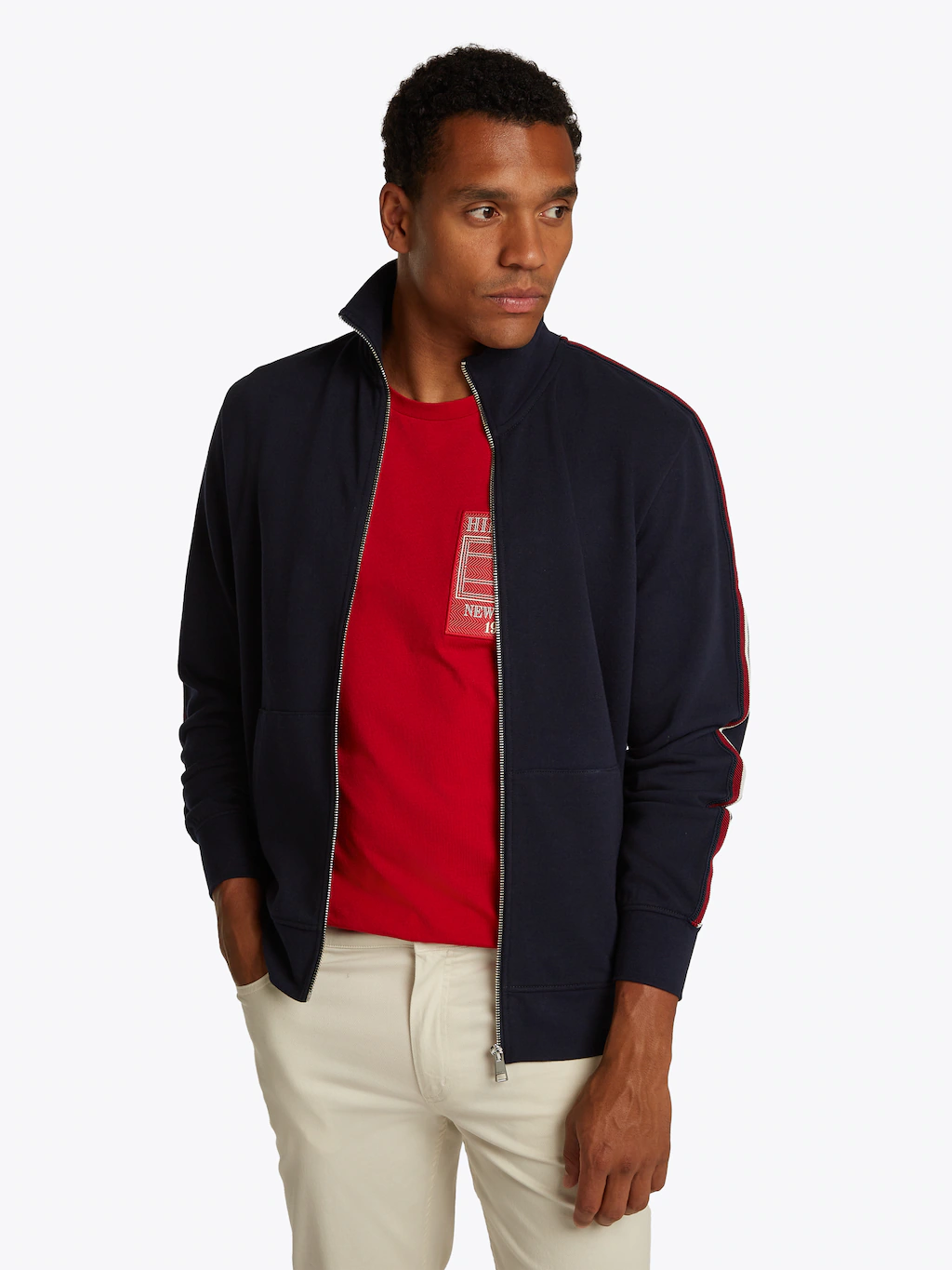 Tommy Hilfiger Sweatjacke GLOBAL STRIPE STAND günstig online kaufen