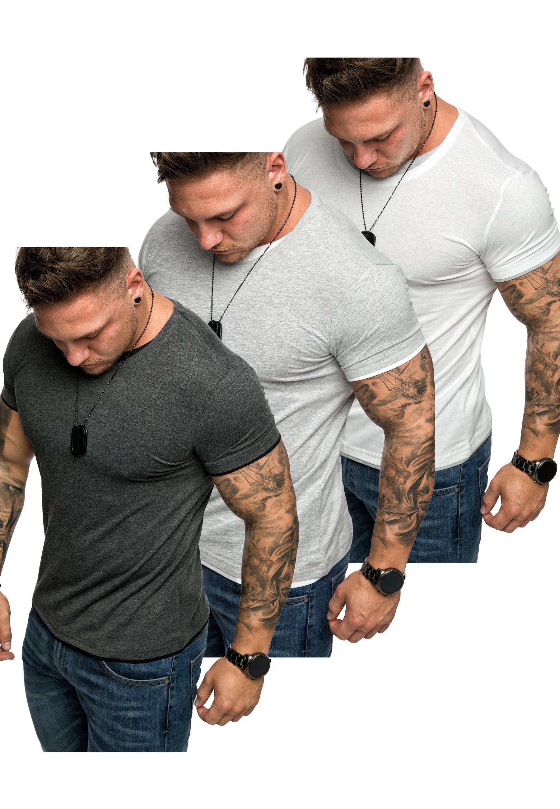 Amaci&Sons T-Shirt 3. LAKEWOOD 3er-Pack T-Shirts günstig online kaufen