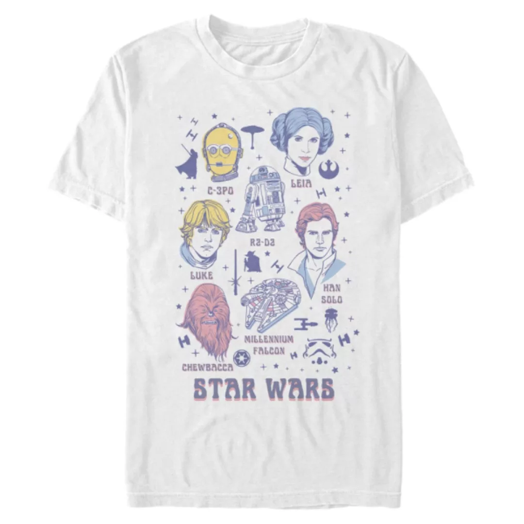 Star Wars - Gruppe Textbook Characters - Männer T-Shirt günstig online kaufen