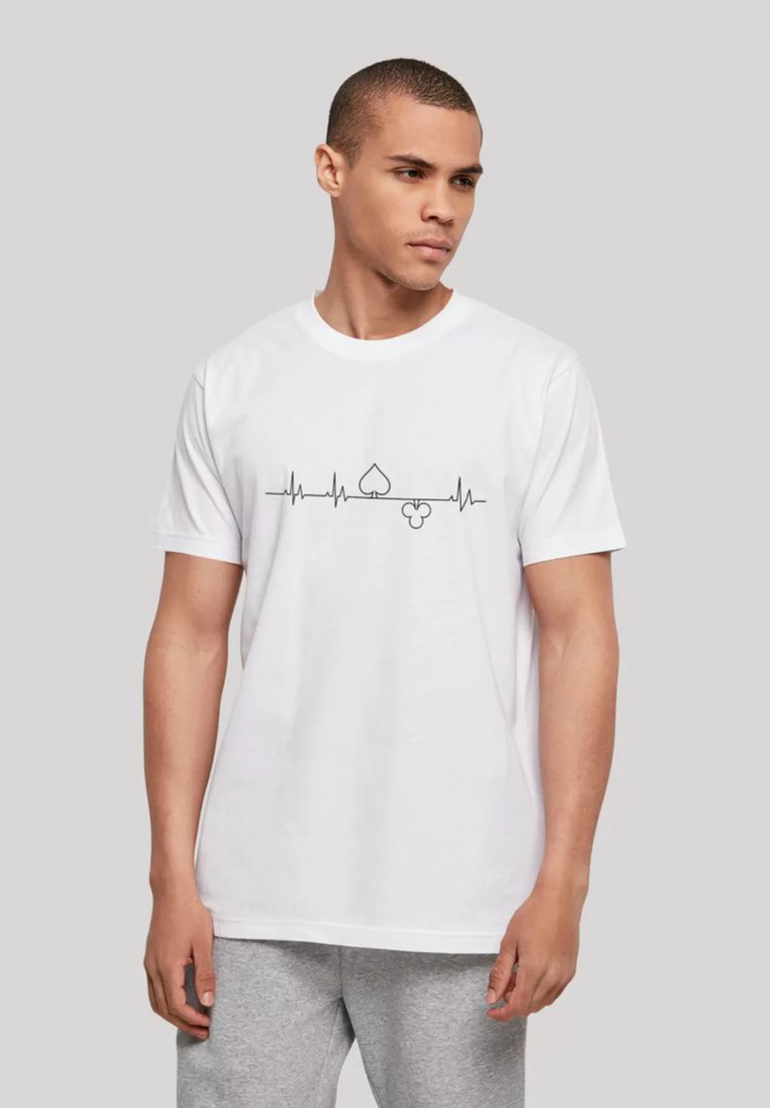 F4NT4STIC T-Shirt Heartbeat Herz Poker Print günstig online kaufen