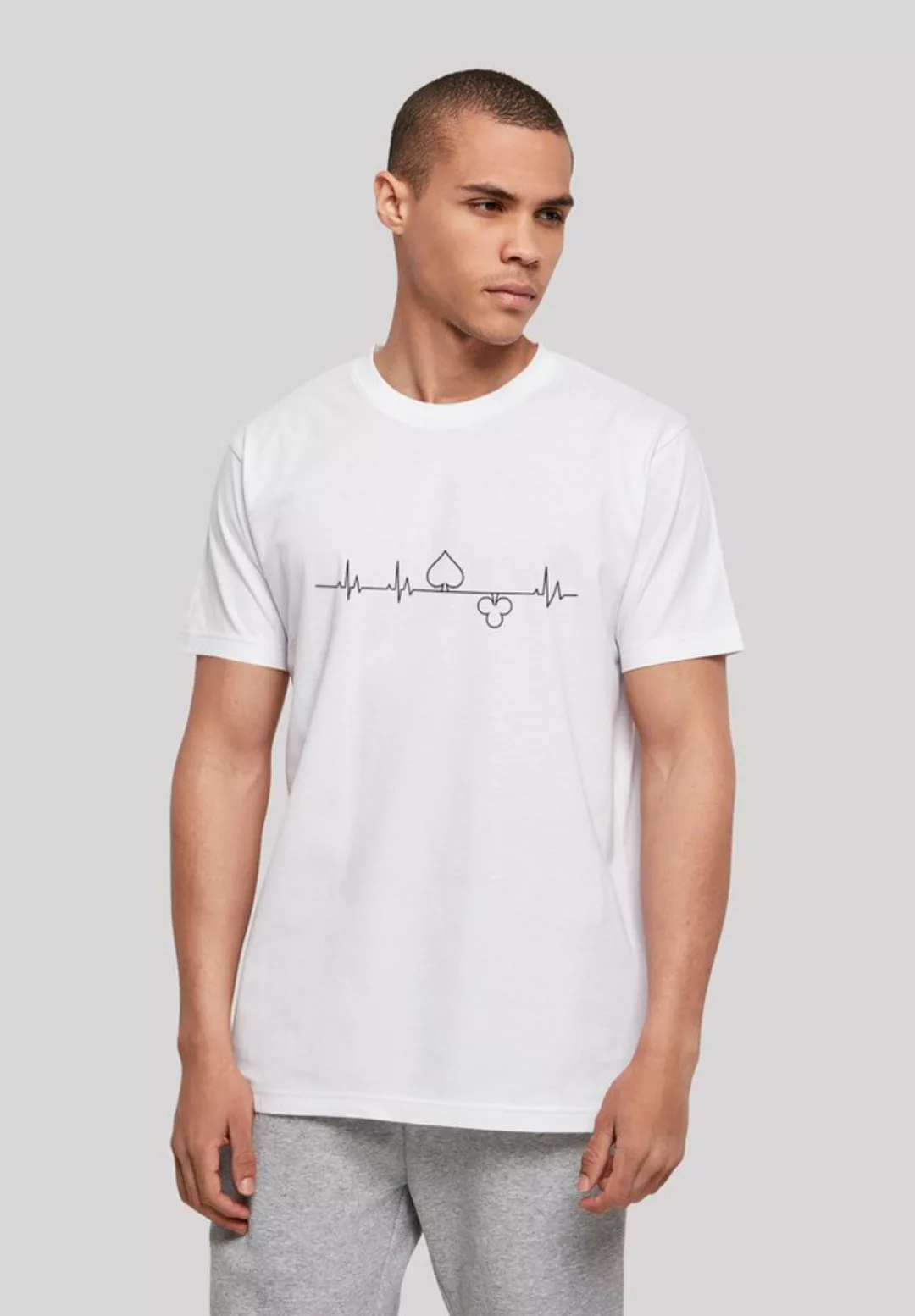 F4NT4STIC T-Shirt "Heartbeat Herz Poker", Print günstig online kaufen