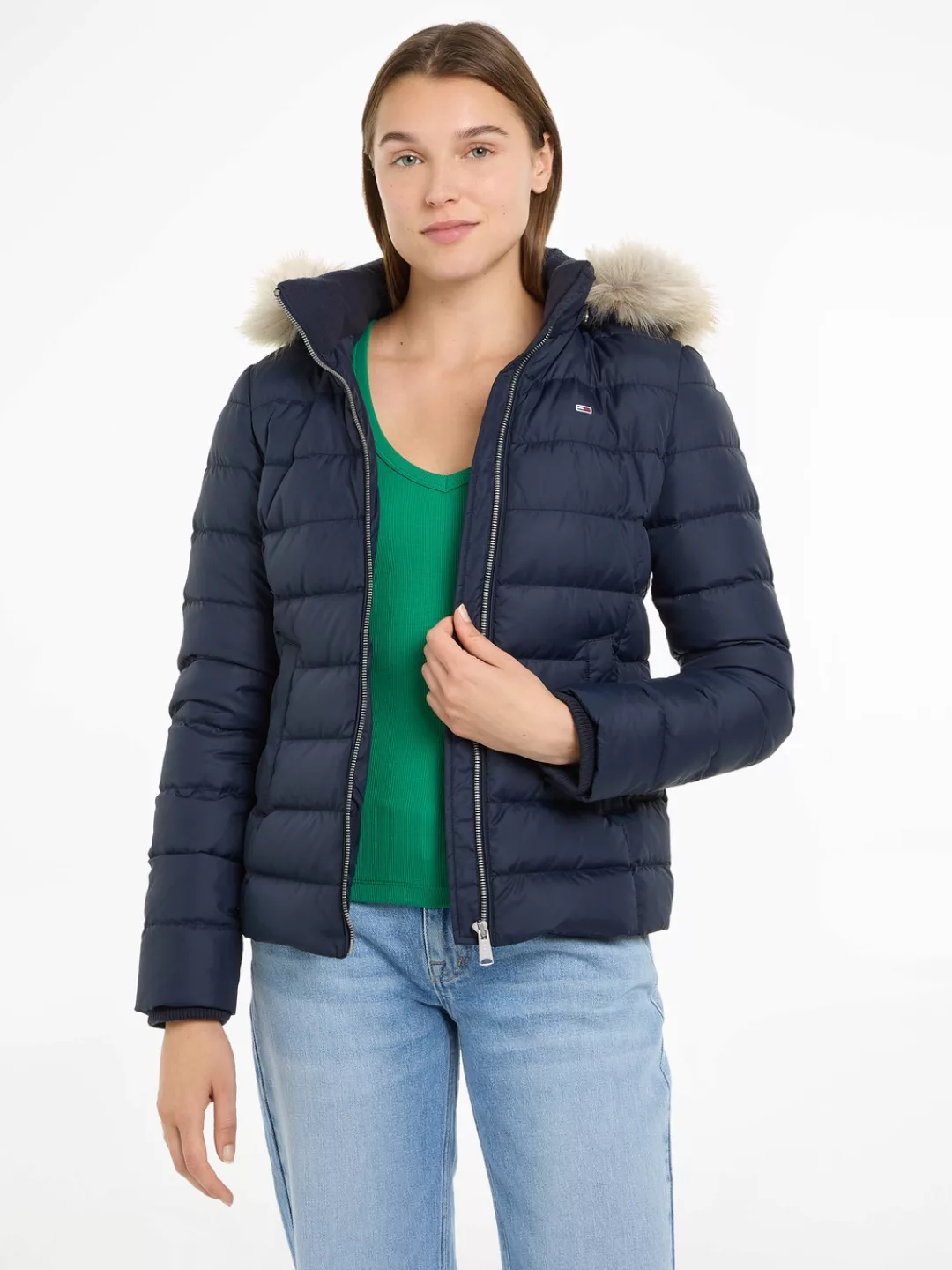 Tommy Jeans Curve Steppjacke "TJW BASIC HOODED DOWN JACKET EXT", mit Kapuze günstig online kaufen