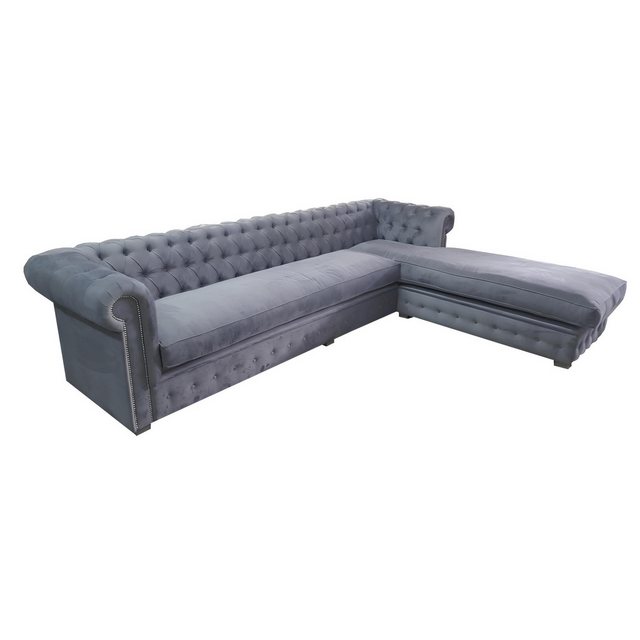 Xlmoebel Ecksofa Velours Eckcouch Chesterfield Stoffbezug Ecksofa Sitzmöbel günstig online kaufen