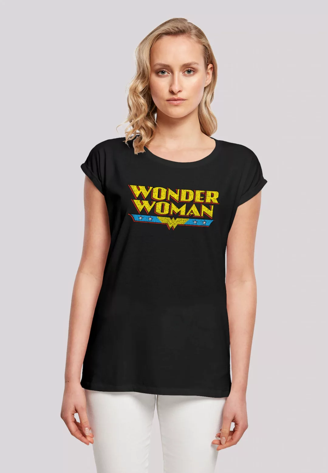 F4NT4STIC T-Shirt "DC Comics Superhelden Wonder Woman Crackle Logo" günstig online kaufen