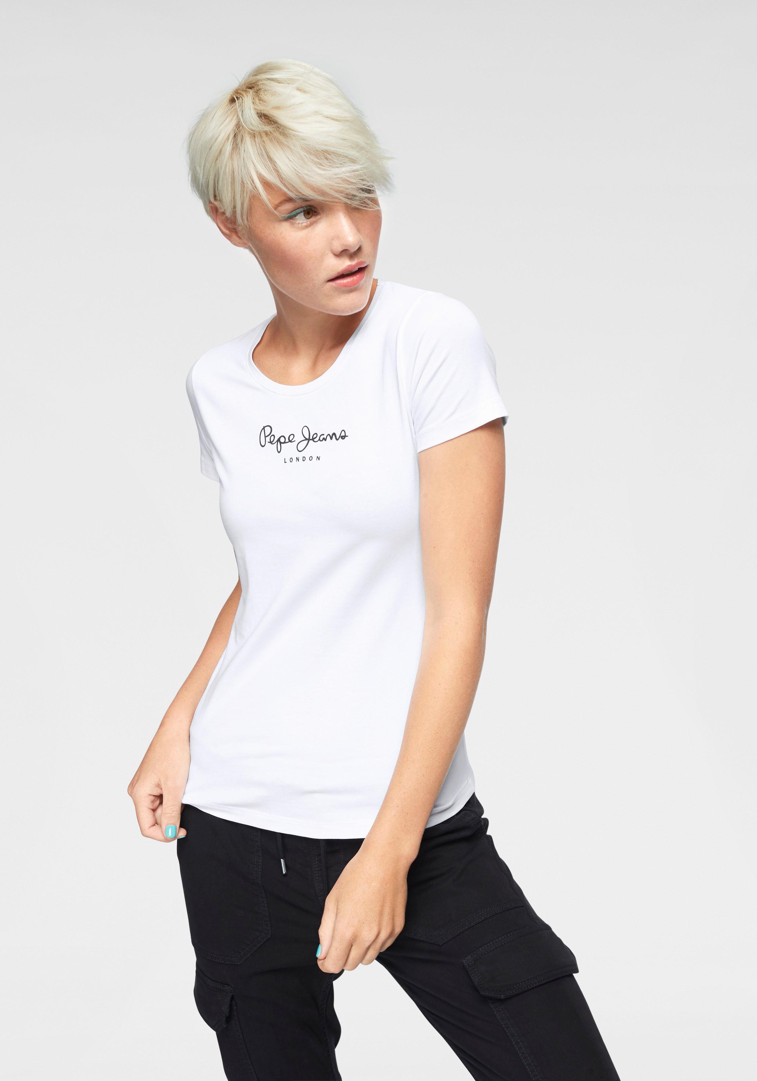 Pepe Jeans T-Shirt NEW VIRGINIA mit Logo-Print günstig online kaufen