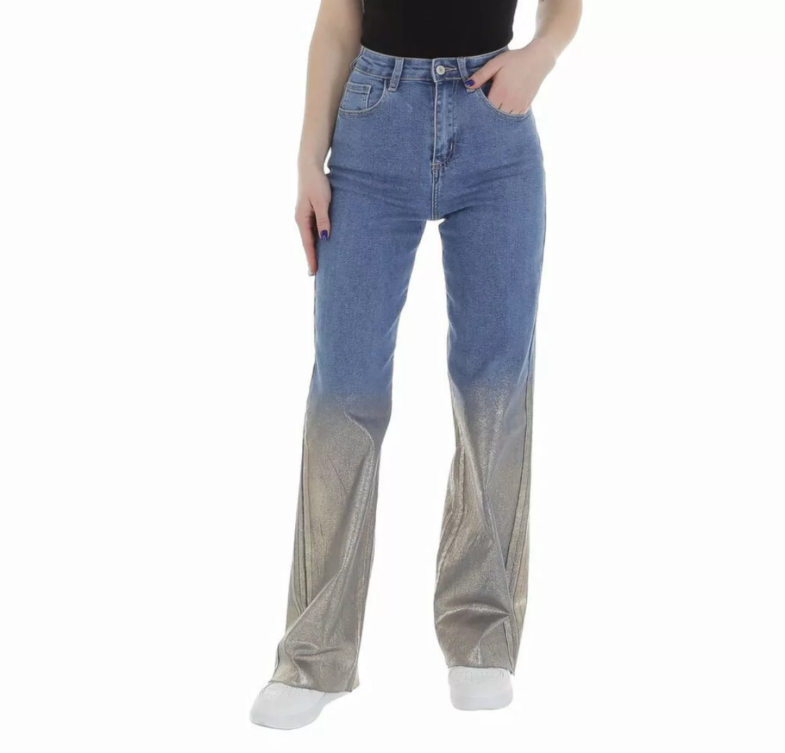 Ital-Design Weite Jeans Damen Freizeit (85989841) Used-Look Stretch High Wa günstig online kaufen