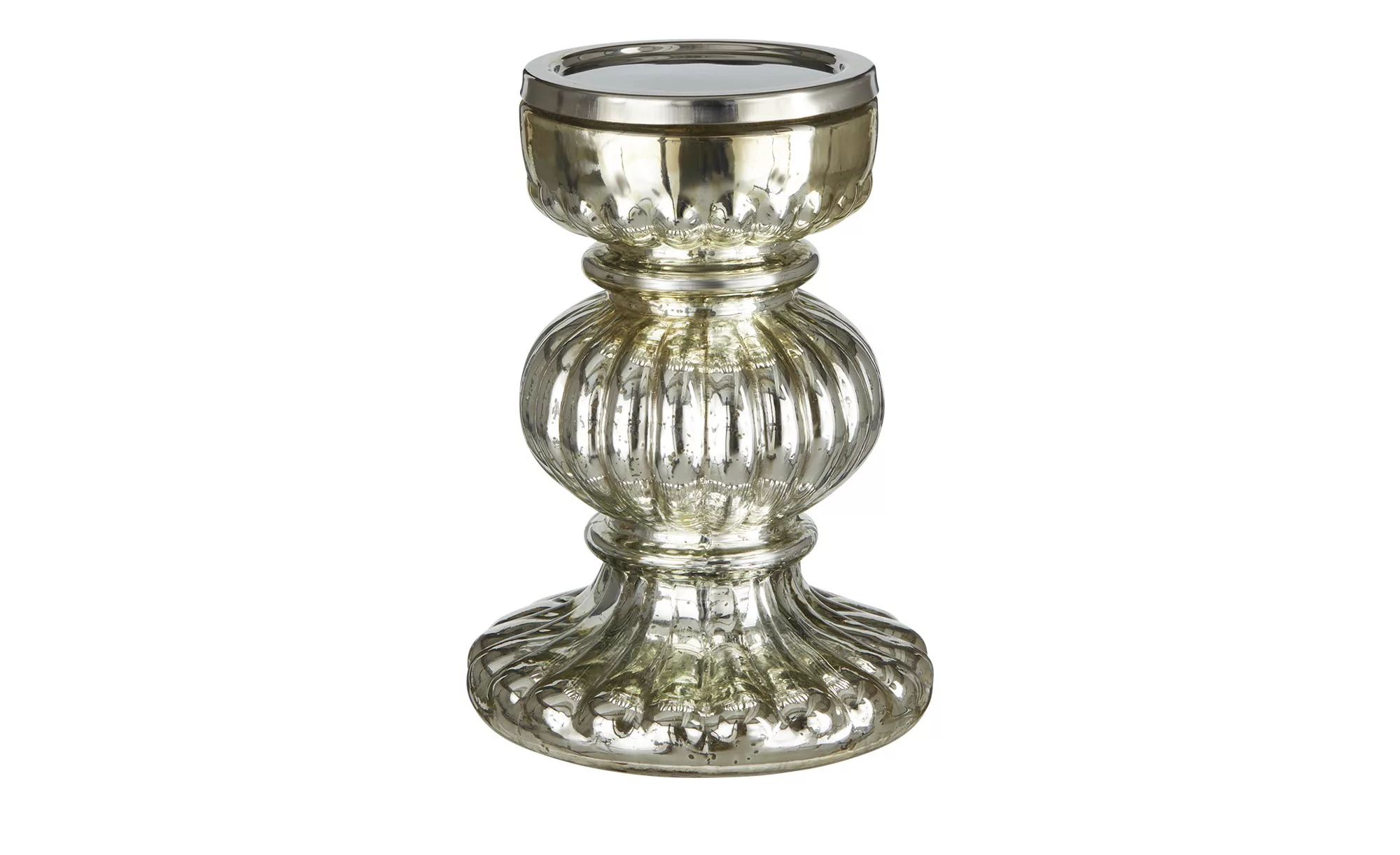 Kerzenständer   ¦ silber ¦ Glas ¦ Maße (cm): H: 20  Ø: 14.5 Accessoires > K günstig online kaufen