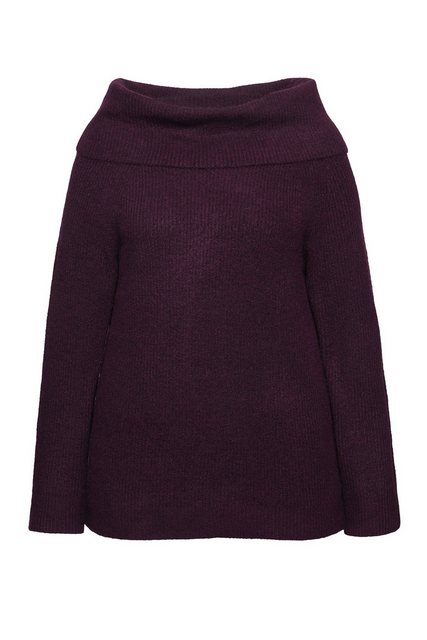 Ulla Popken Strickpullover Pullover Schulterausschnitt Langarm günstig online kaufen