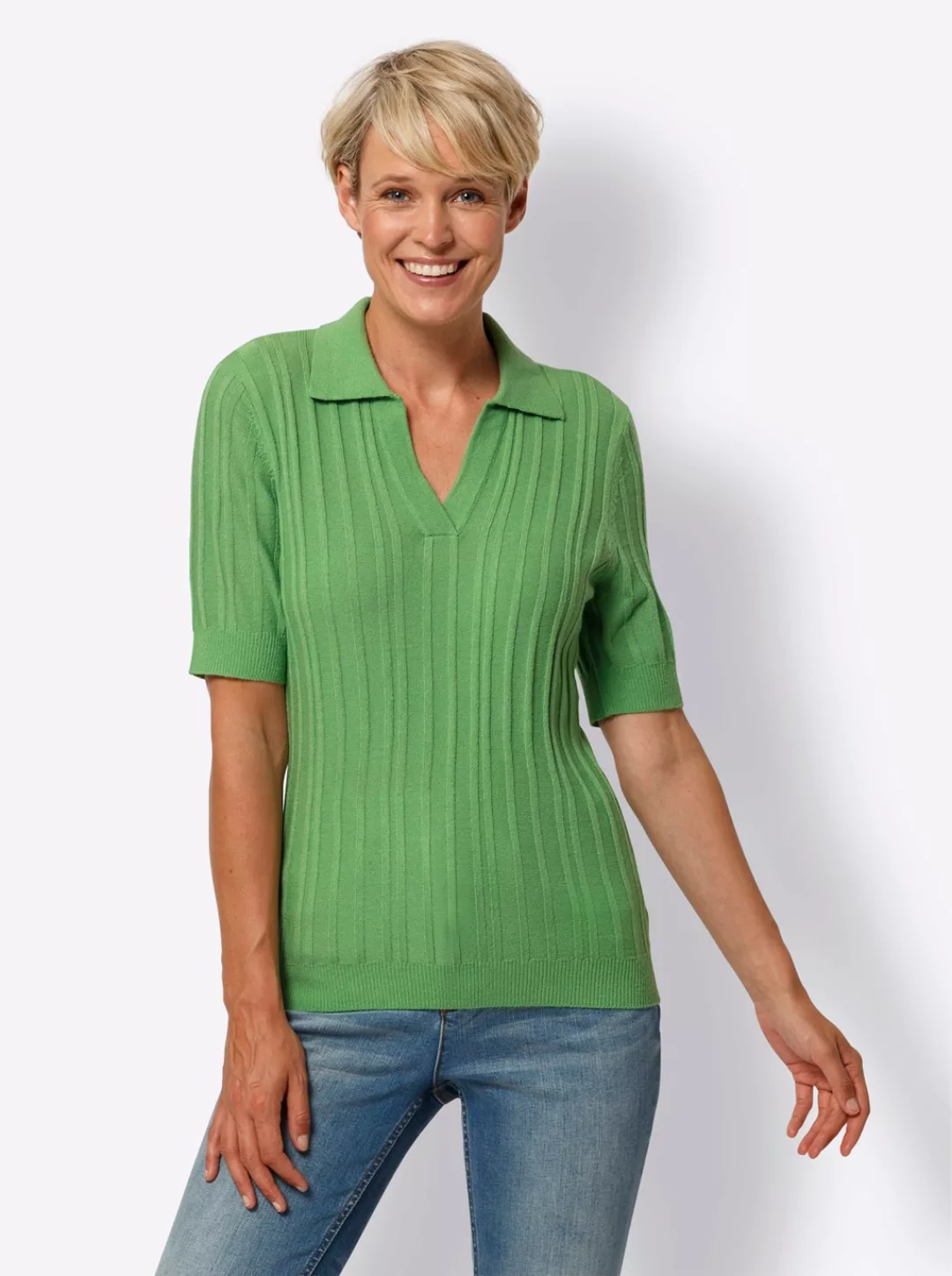Classic Basics Polokragenpullover "Kurzarm-Pullover" günstig online kaufen