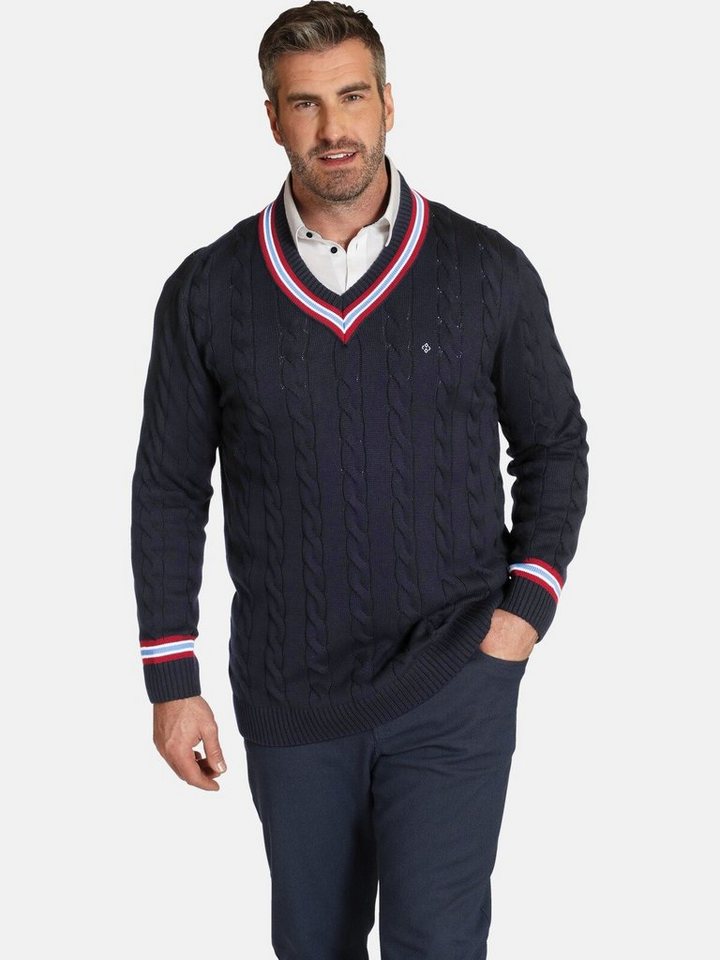 Charles Colby Strickpullover DUKE RONALD mit angesagtem Zopfmuster günstig online kaufen