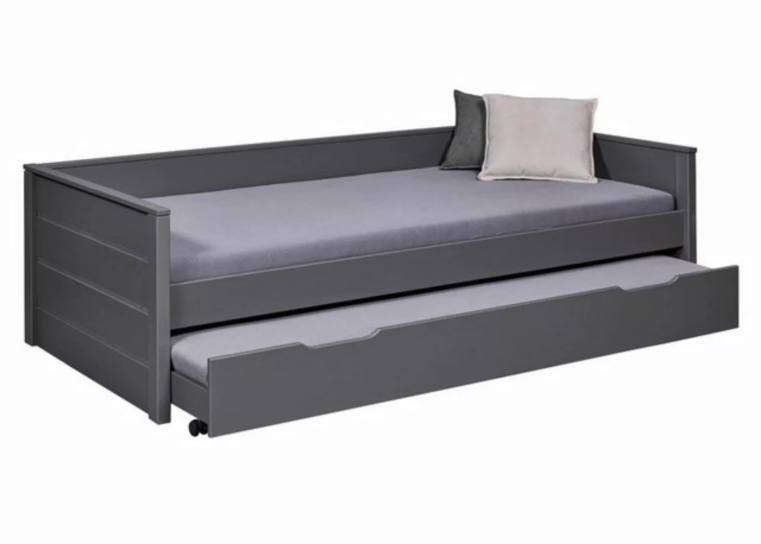 ebuy24 Bett Dream Bett 90x200cm mit 1 ausziehbares Bett grau. günstig online kaufen