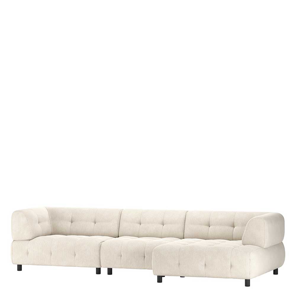 Ecksofa Sofa aus Cord mit Armlehnen (dreiteilig) günstig online kaufen