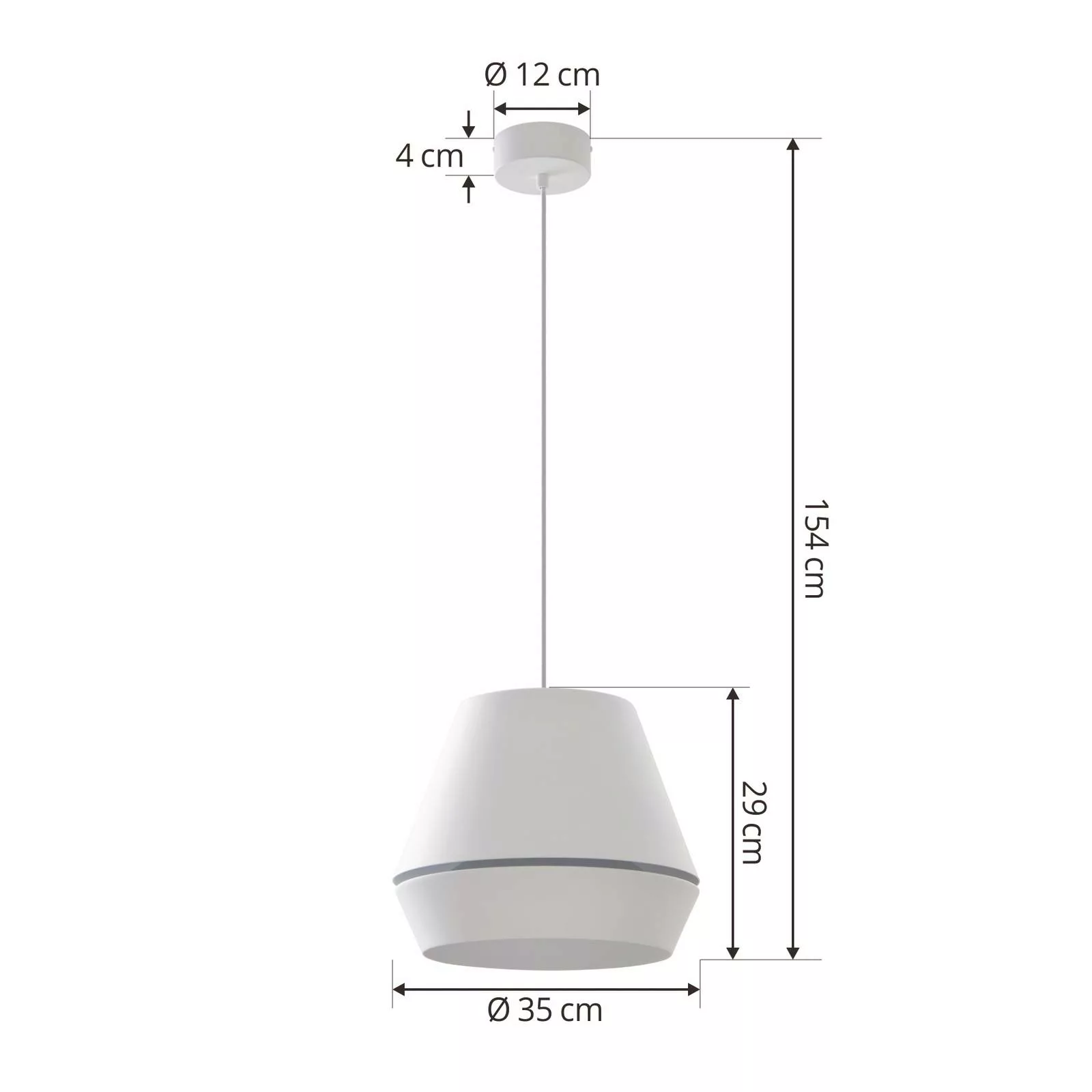 Lucande Mynoria LED-Hängeleuchte, weiß, Aluminium, Ø 35 cm günstig online kaufen