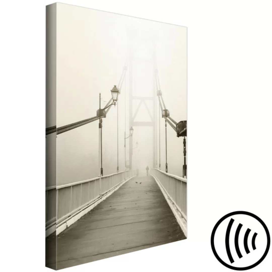Leinwandbild Bridge in the Fog (1 Part) Vertical XXL günstig online kaufen