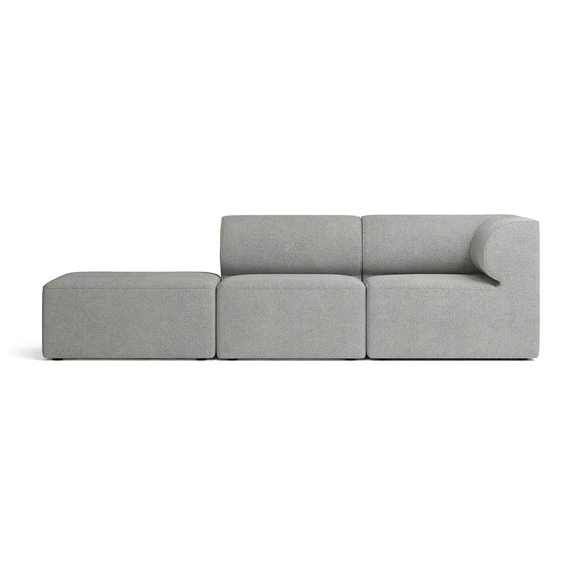 Menu - Eave 86 Modular 3-Sitzer Sofa Armlehne rechts - dunkelgrau/Stoff Men günstig online kaufen