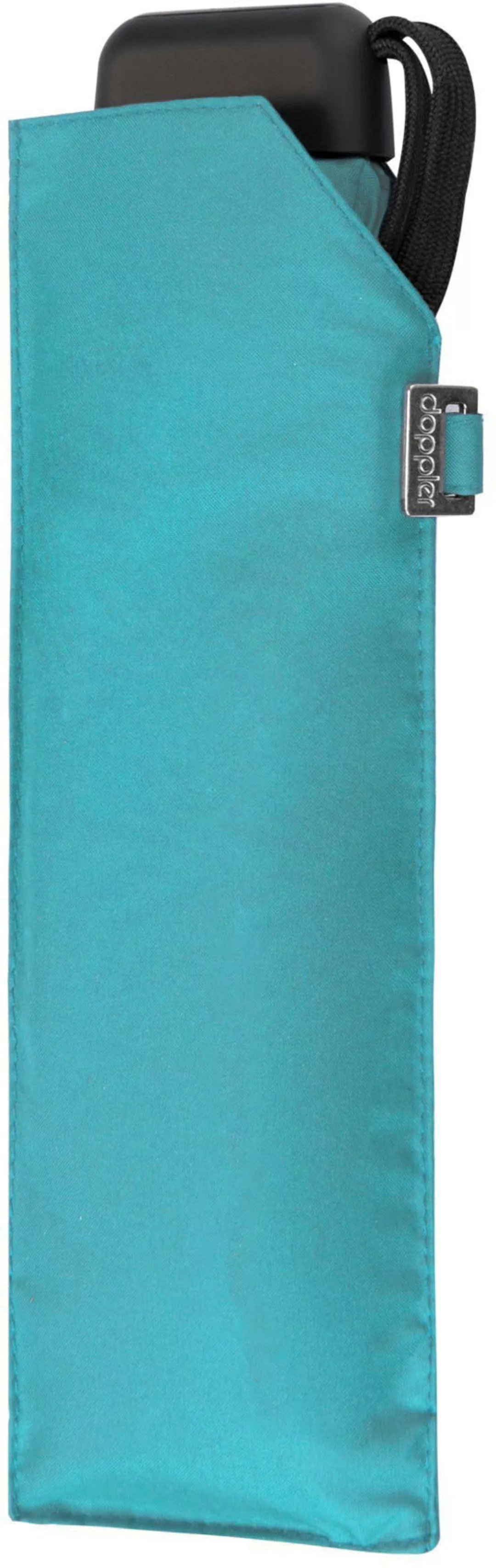 doppler Taschenregenschirm "Carbonsteel Slim uni, summer blue" günstig online kaufen