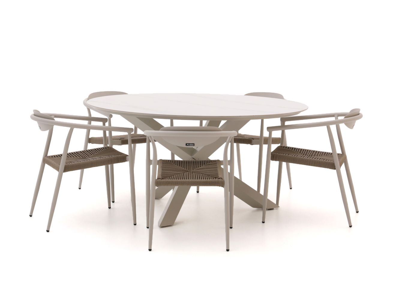 Manifesto Cavone/Lodola ø 150 cm Gartenmöbel-Set 6-teilig stapelbar günstig online kaufen