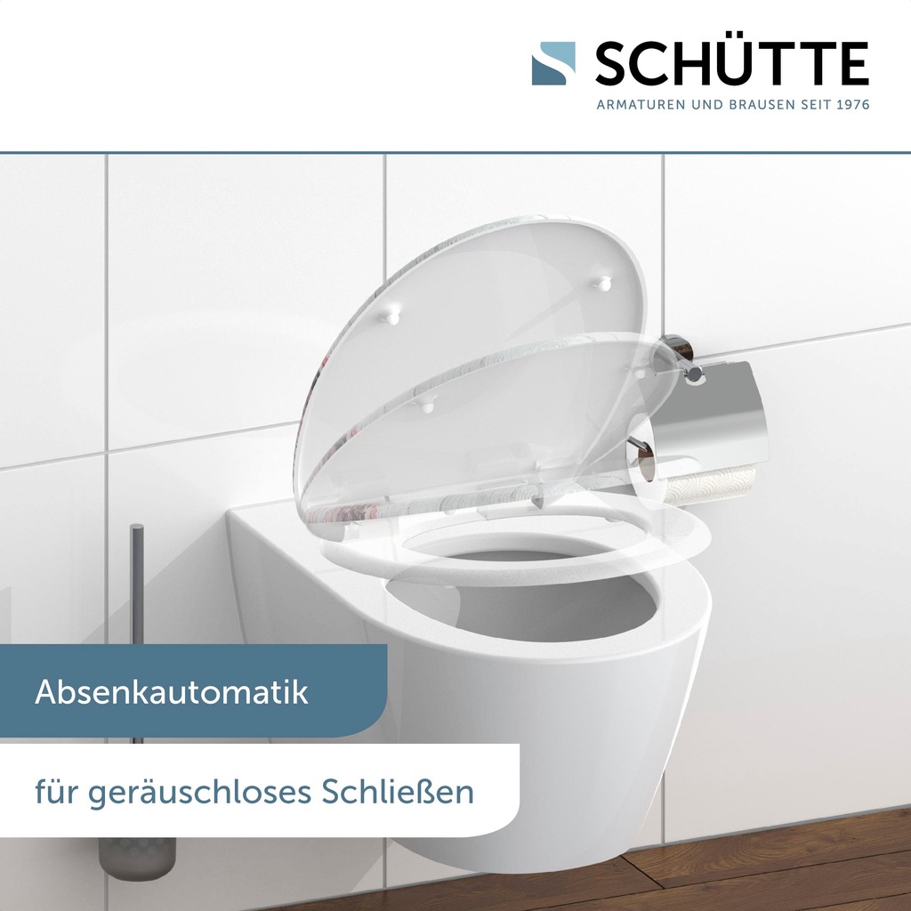 Schütte WC-Sitz "Flowers&Wood", Duroplast, Absenkautomatik, Motivdruck günstig online kaufen