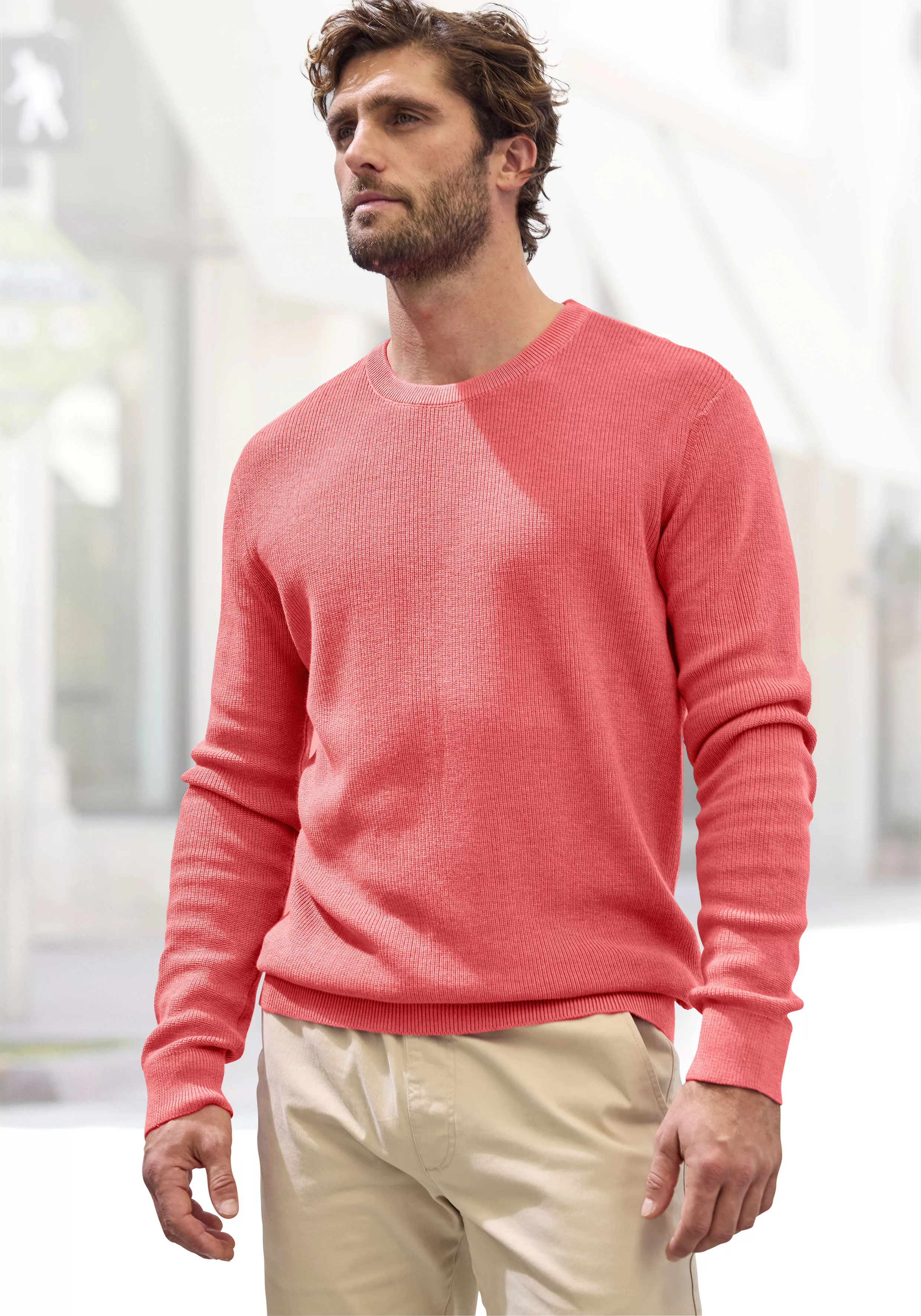 John Devin Strickpullover, in modischen Farben aus Baumwollmischung günstig online kaufen