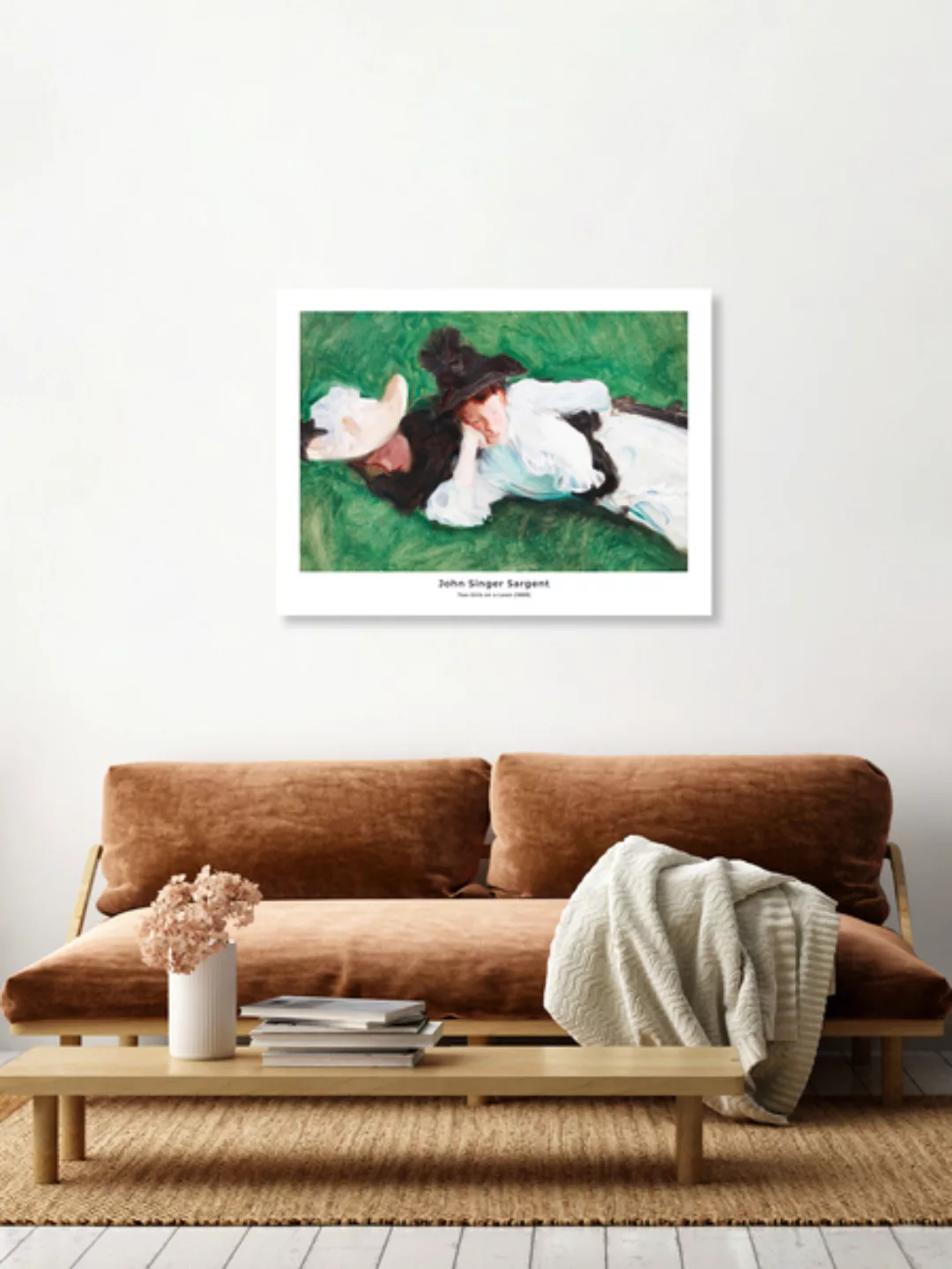 Poster / Leinwandbild - John Singer Sargent: Zwei Mädchen Auf Einem Rasen - günstig online kaufen