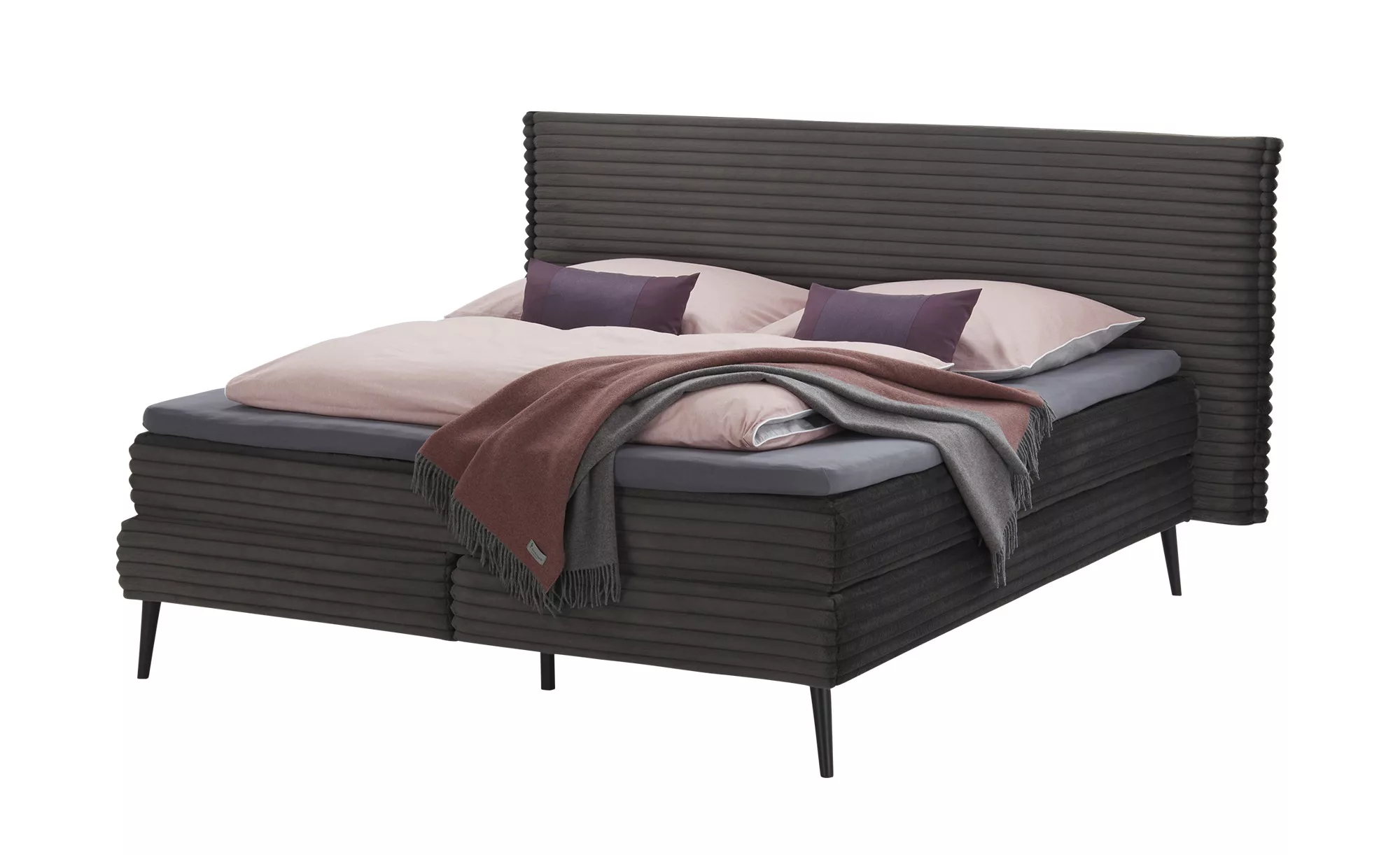 switch Boxspringbett  Harper ¦ grau ¦ Maße (cm): B: 182 H: 116 Betten > Box günstig online kaufen