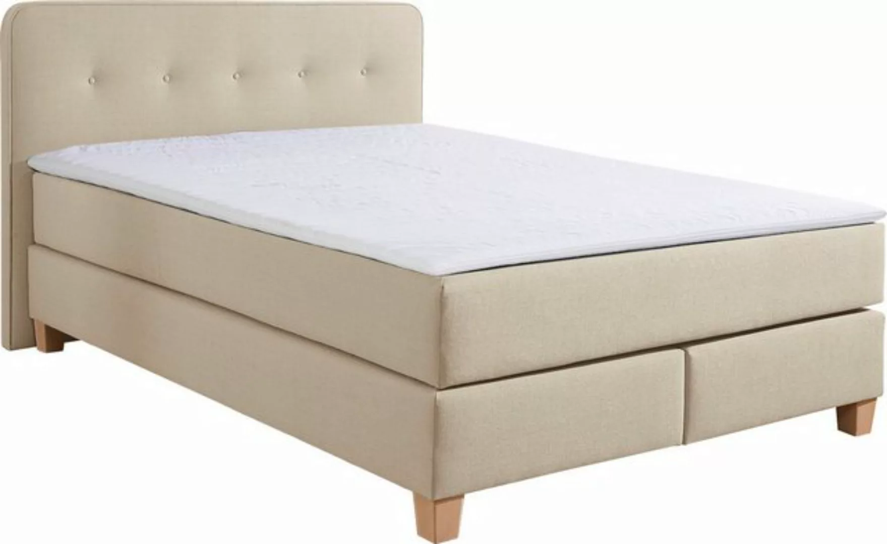 Home affaire Boxspringbett "Fargo", in Überlänge 220 cm, mit Topper, 3 Ausf günstig online kaufen