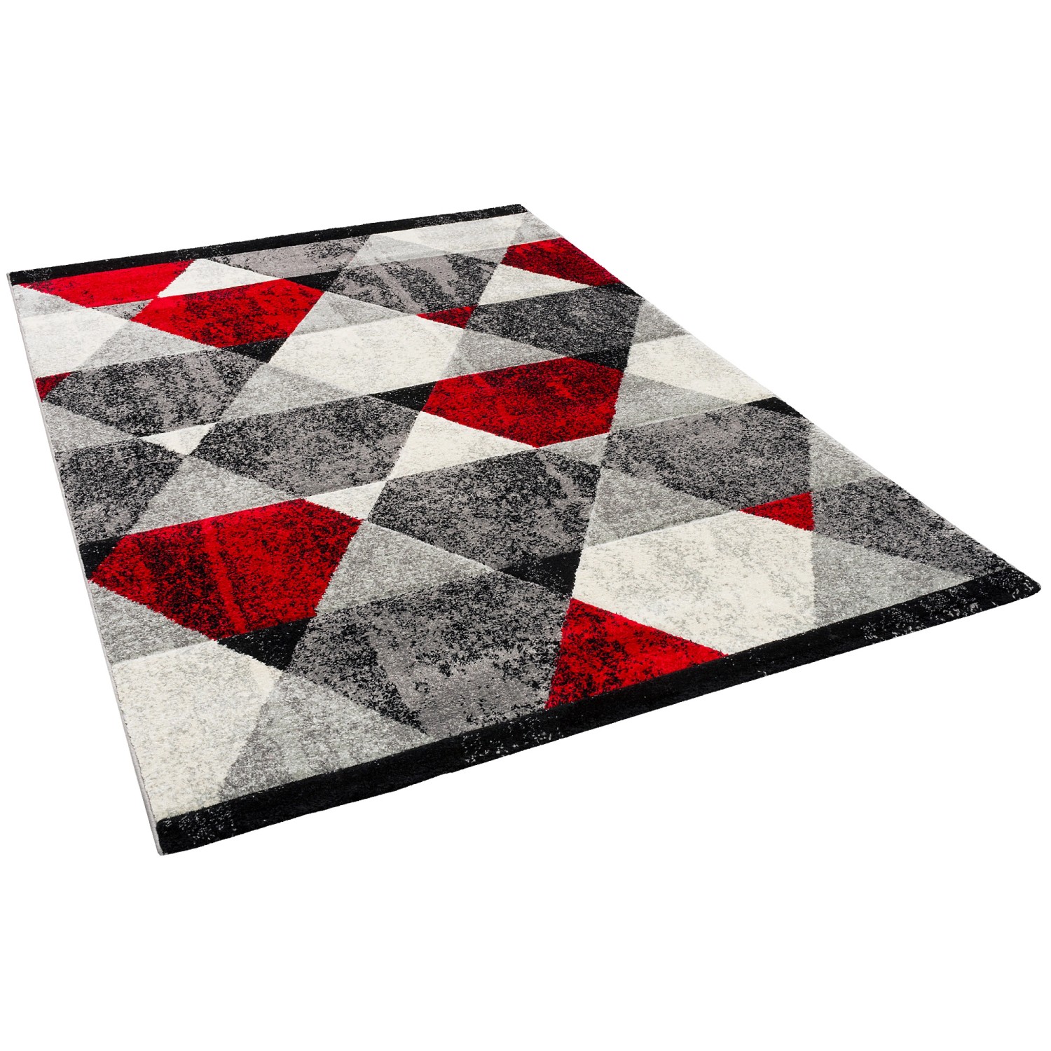 Pergamon Designer Teppich Maui Modern Rauten Rot 160x230cm günstig online kaufen