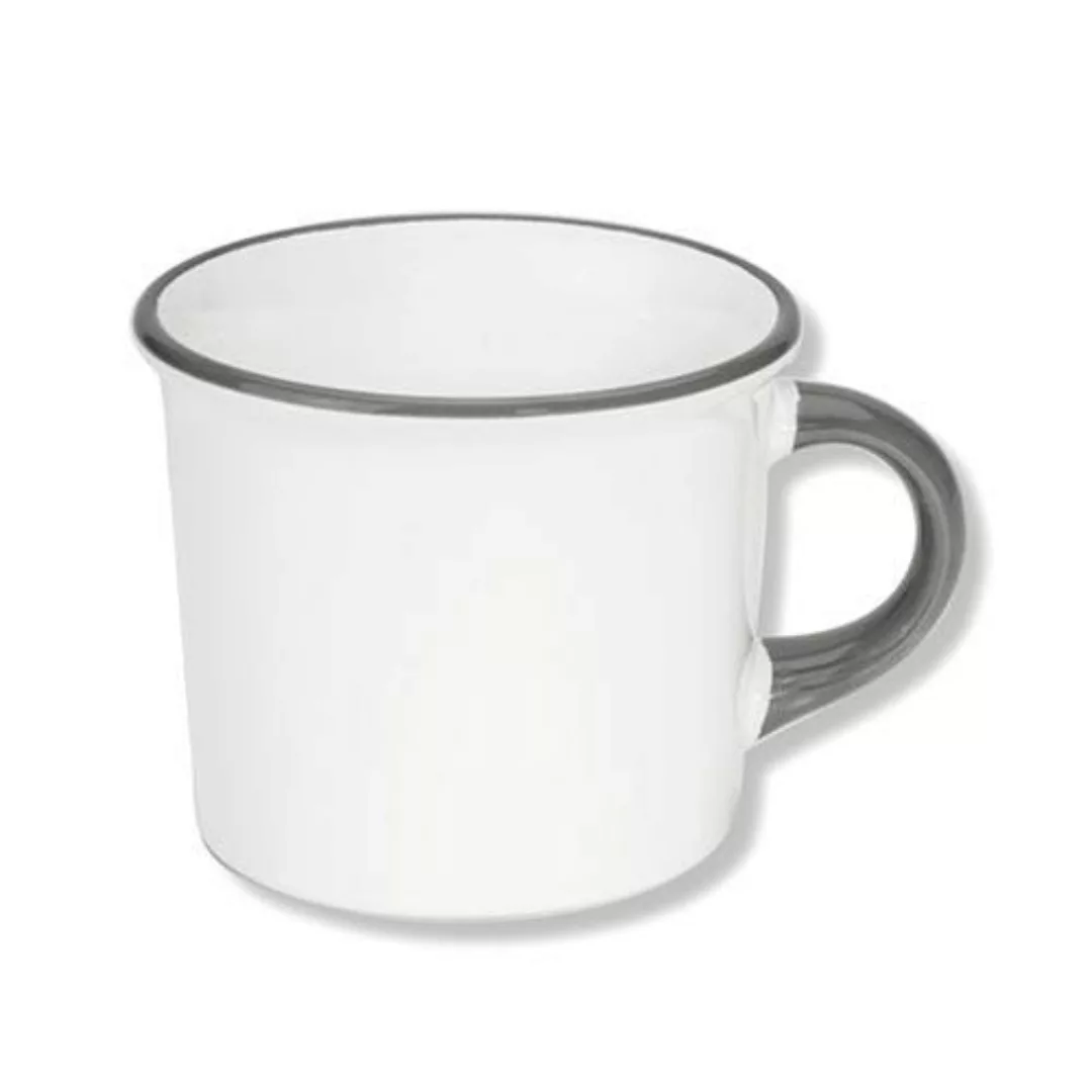 Gmundner Keramik Grauer Rand Kaffeebecher Classic 0,24 L günstig online kaufen