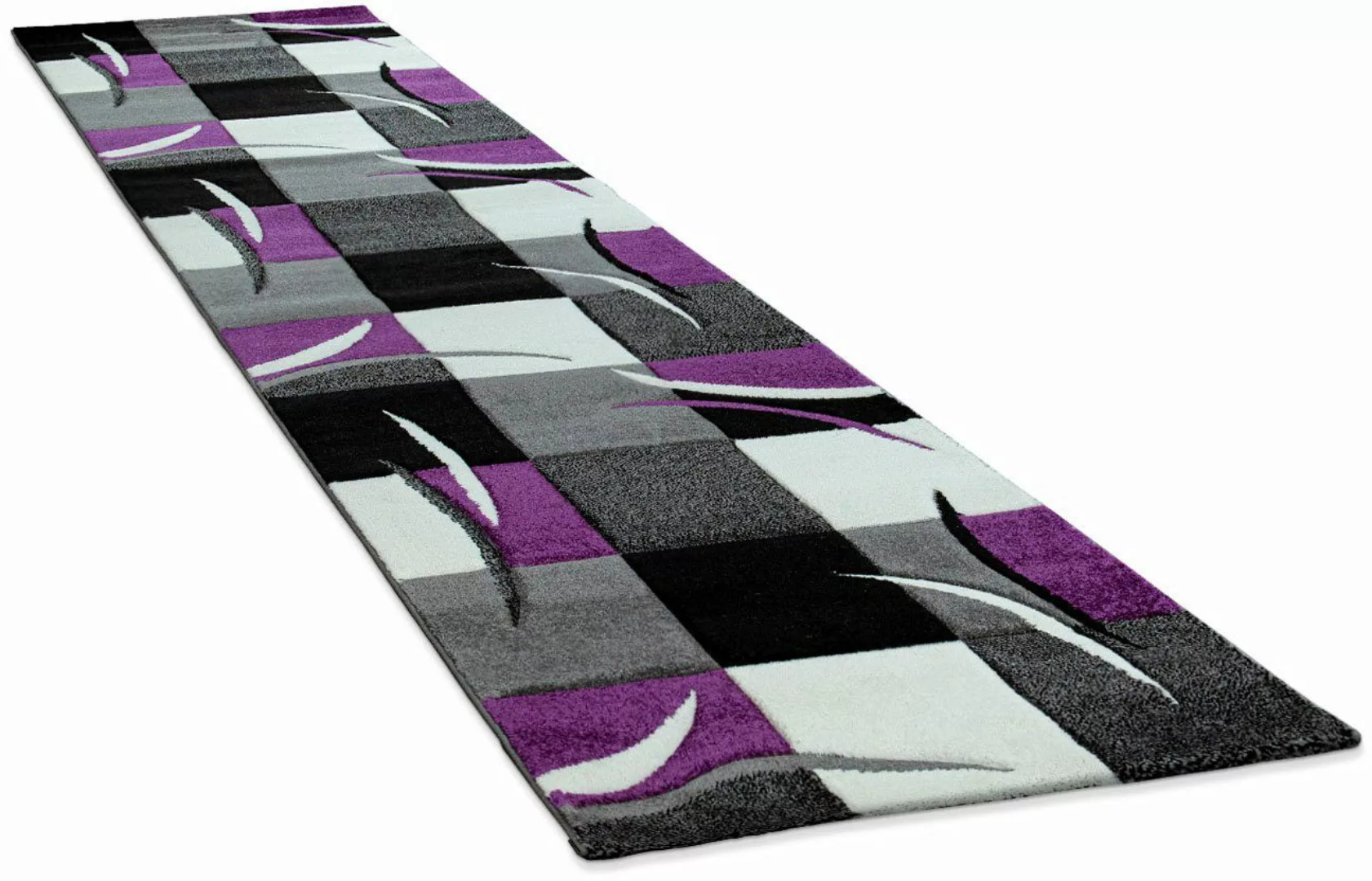 Paco Home Teppich »Diamond 665«, rechteckig, 17 mm Höhe, Karo Muster, 3D-De günstig online kaufen