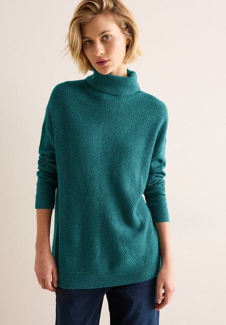 Cecil Rollkragenpullover aus softem Materialmix günstig online kaufen