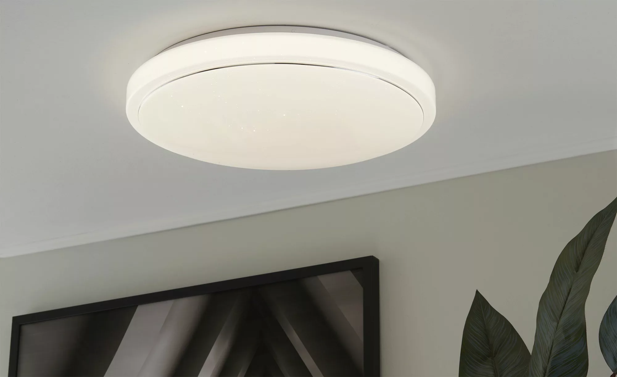 KHG Smart-Home Deckenleuchte   ¦ weiß ¦ Maße (cm): H: 10  Ø: 49 Lampen & Le günstig online kaufen