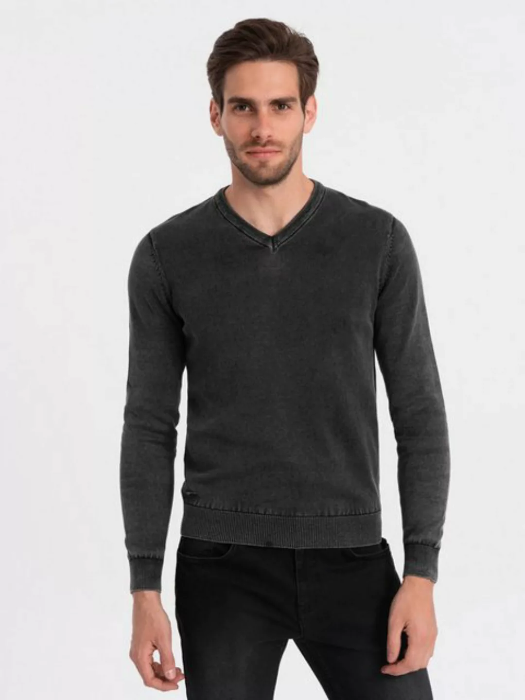 OMBRE V-Ausschnitt-Pullover Pullover für Männer mit Rundhalsausschnitt günstig online kaufen