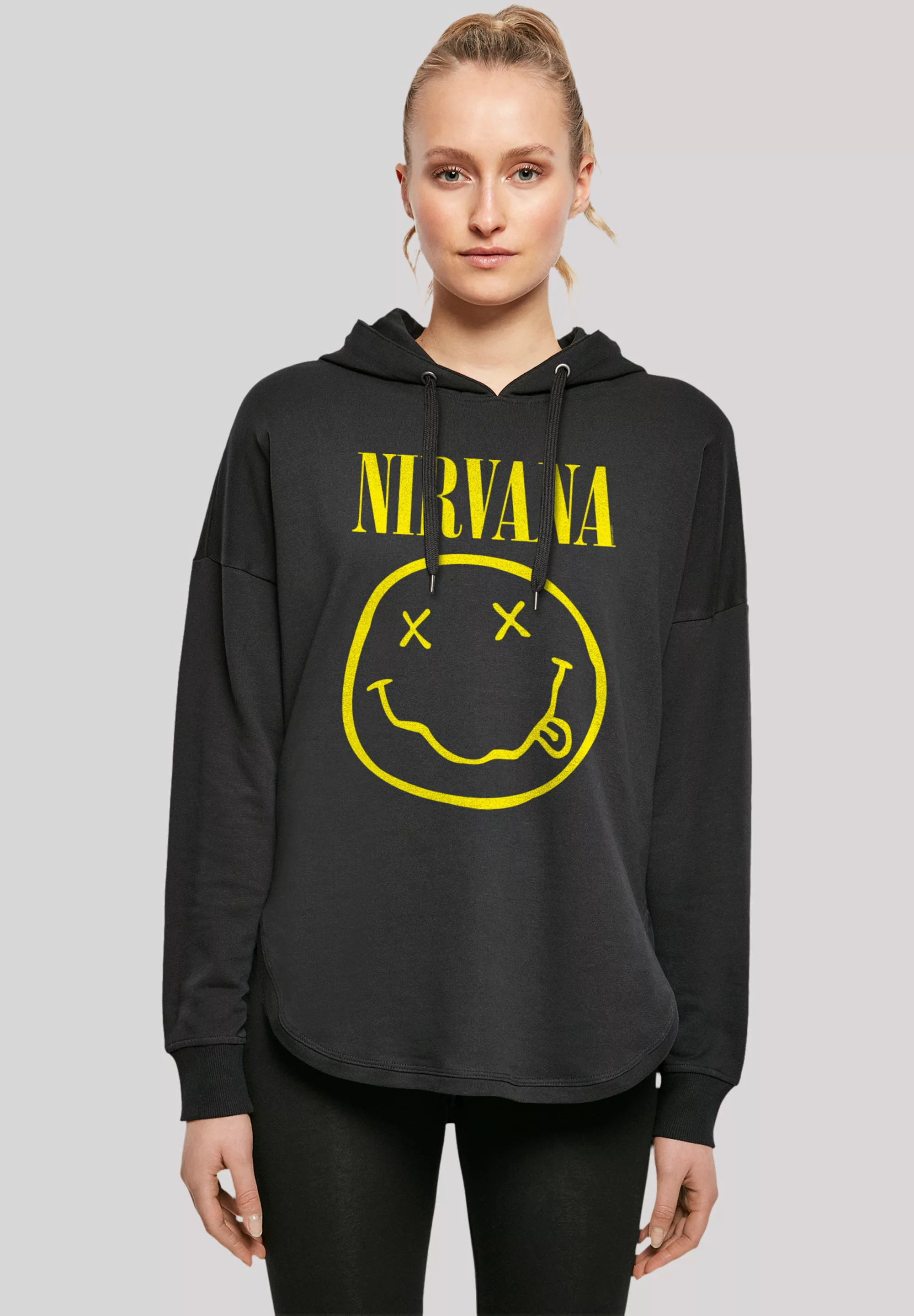 F4NT4STIC Sweatshirt Nirvana Rock Band Yellow Happy Face Premium Qualität günstig online kaufen