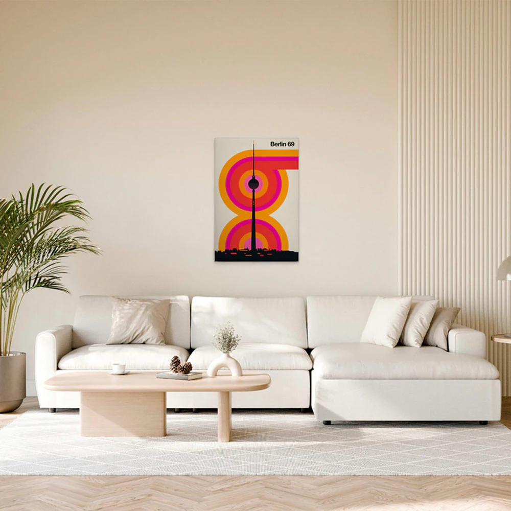 A.S. Création Leinwandbild "Berlin69 - Wandbild Creme Schwarz Orange Keilra günstig online kaufen