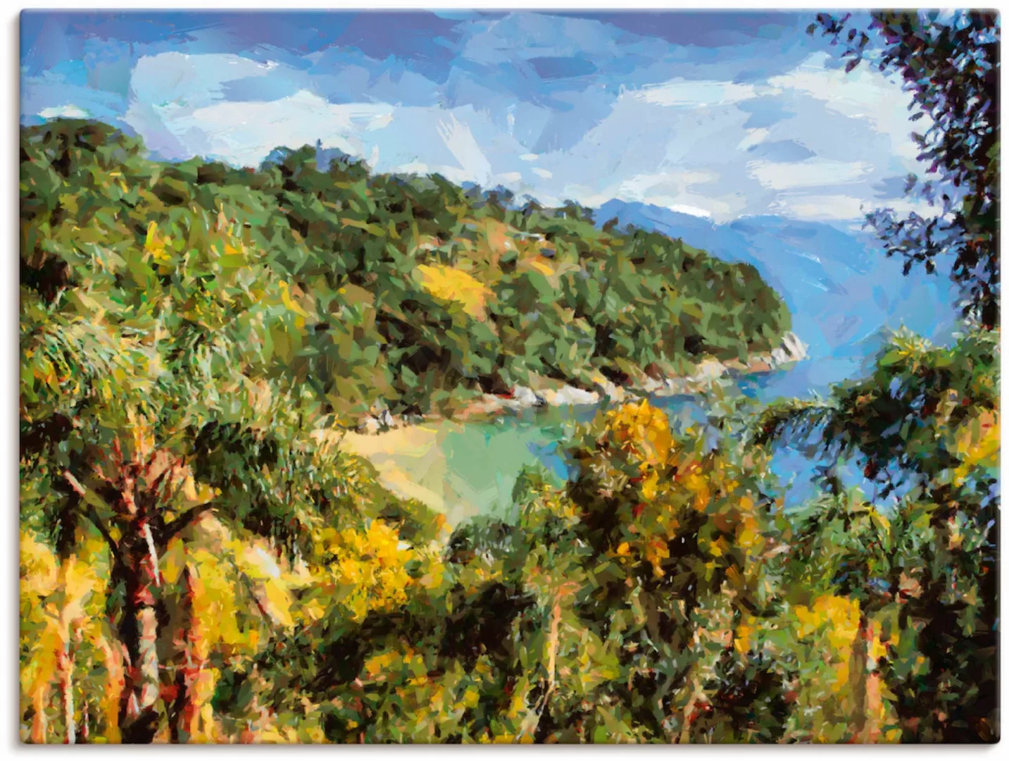 Artland Leinwandbild "Romantische Bucht II", Meer Bilder, (1 St.), auf Keil günstig online kaufen