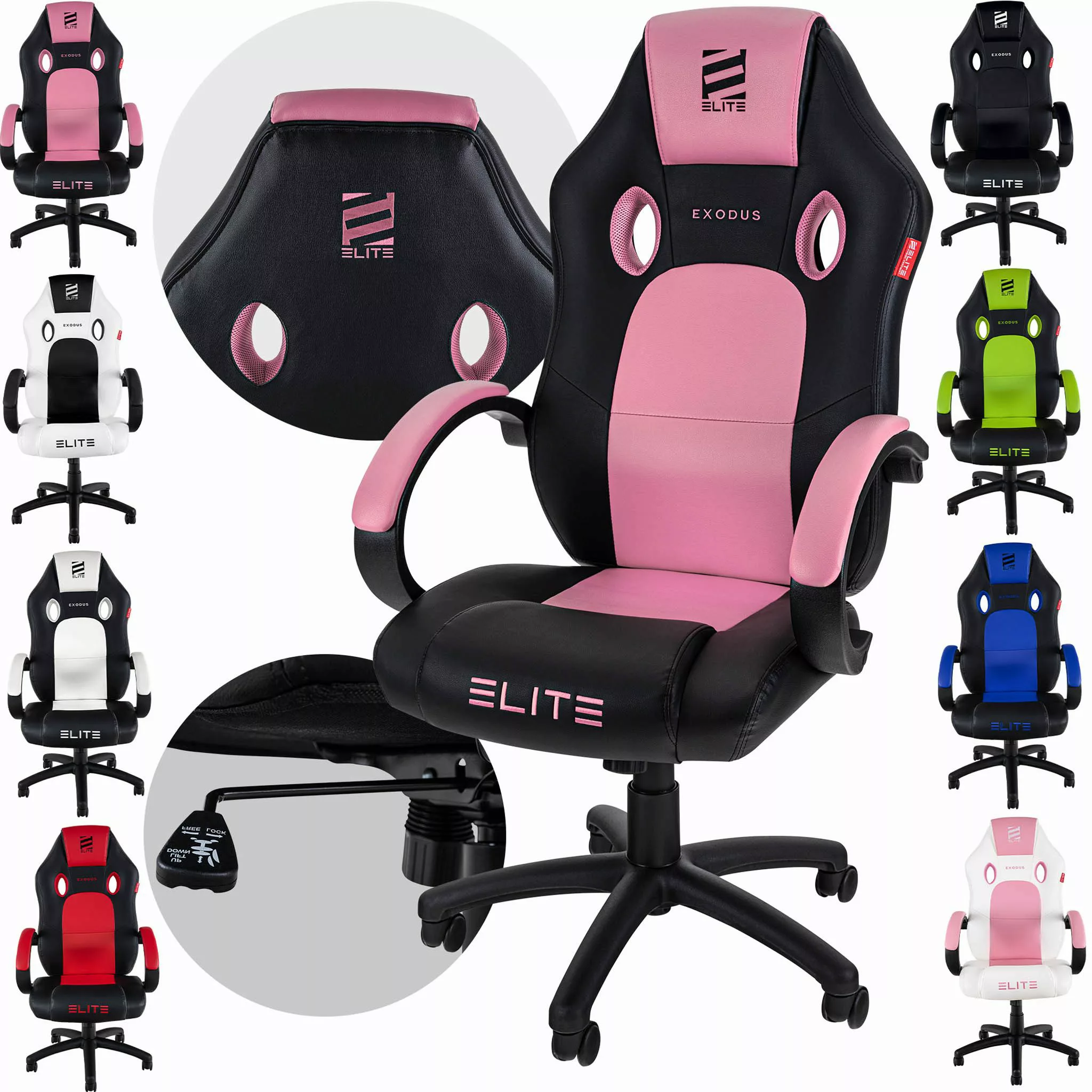 ELITE Gaming Gaming-Stuhl Ergonomischer Gamingstuhl Exodus günstig online kaufen