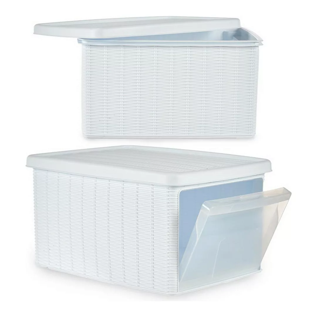 Box Mit Deckel Elegance Weiß Kunststoff (29 X 21 X 39 Cm) günstig online kaufen