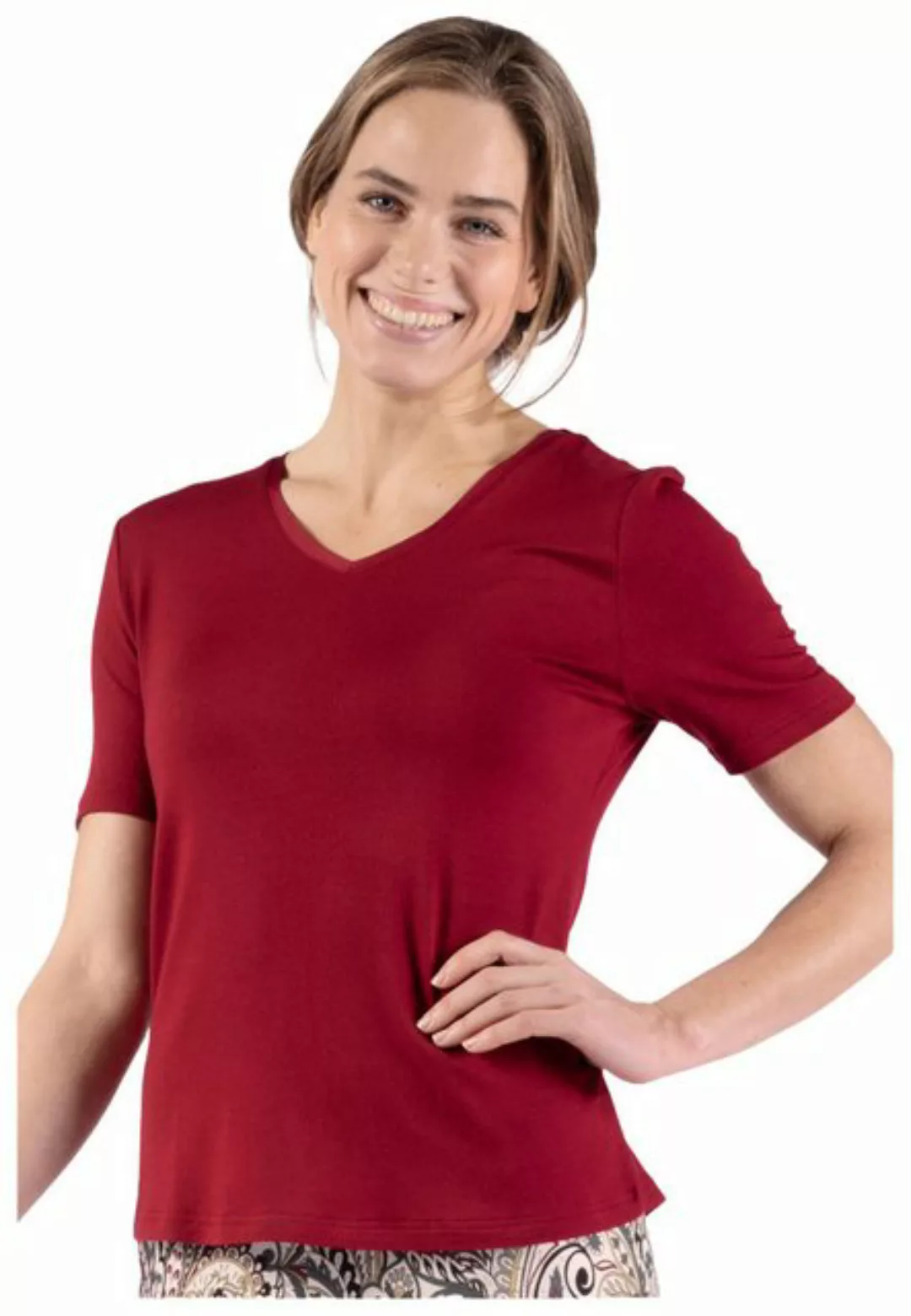 Nina Von C. Pyjamaoberteil Damen Pyjamashirt (1-tlg) Modalmischung günstig online kaufen