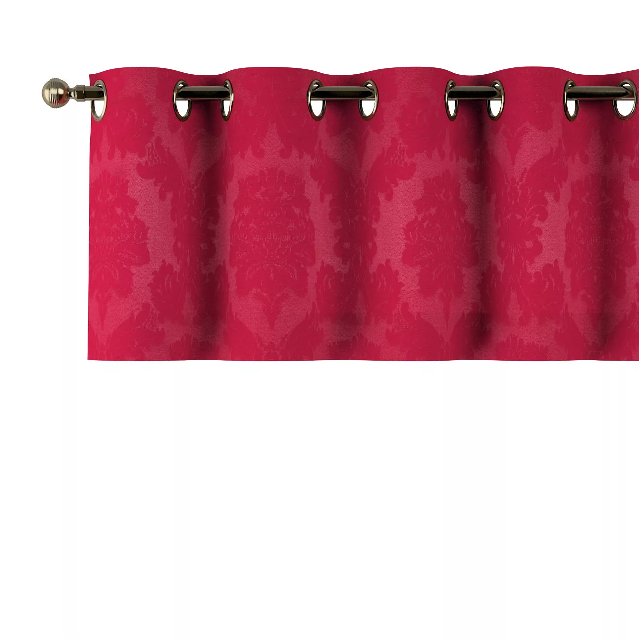 Kurzgardine mit Ösen, rot , 130 x 40 cm, Damasco (613-13) günstig online kaufen