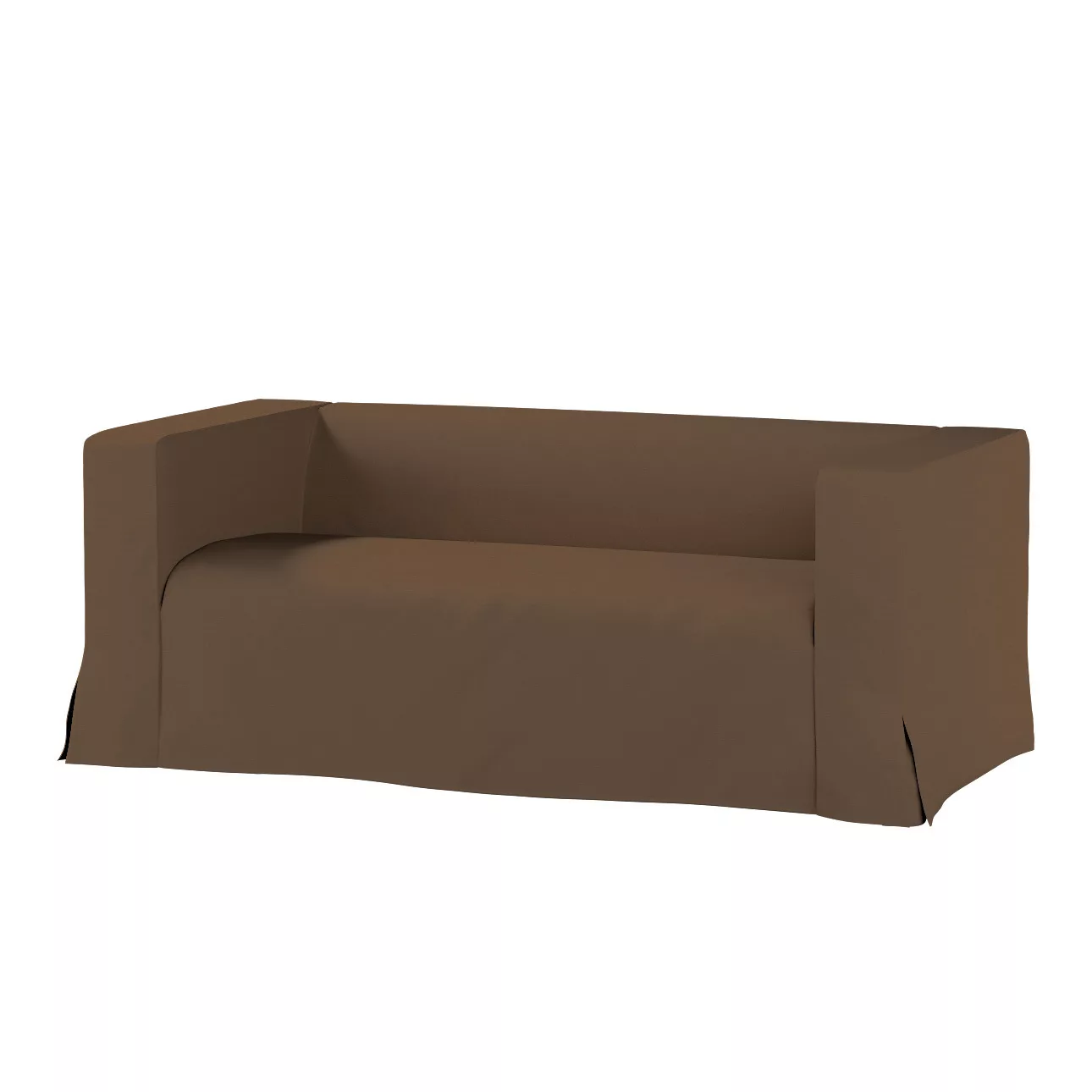 Bezug für Klippan 2-Sitzer Sofa, lang mit Kellerfalte, mocca, Klippan 2-er, günstig online kaufen
