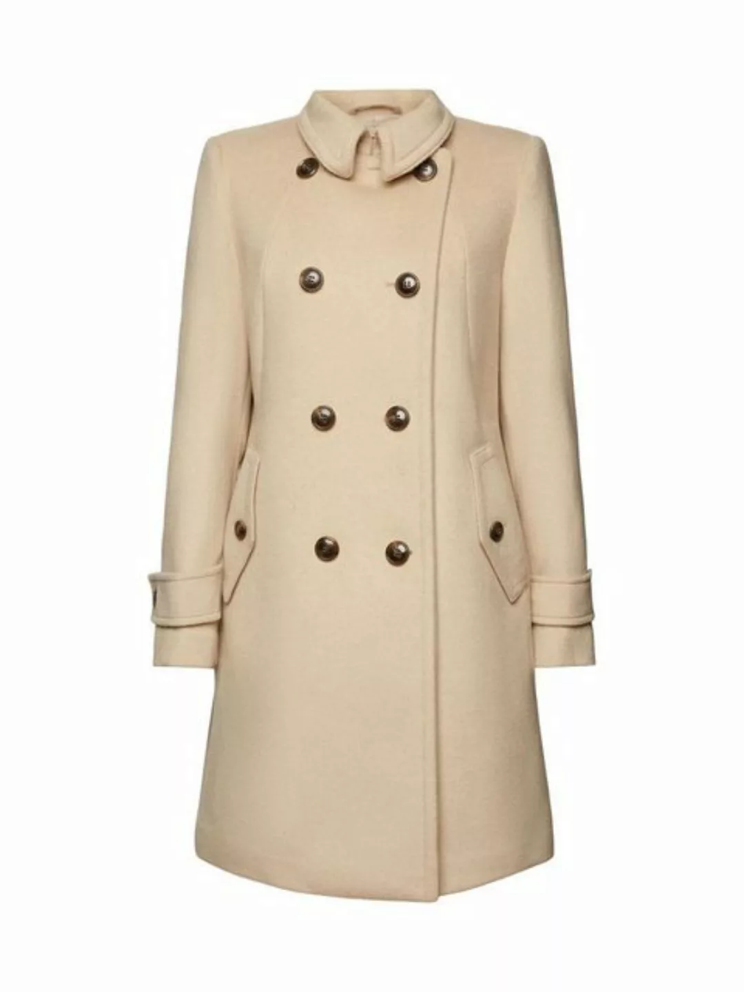 Esprit Collection Wintermantel Recycelt: Mantel mit Wolle günstig online kaufen