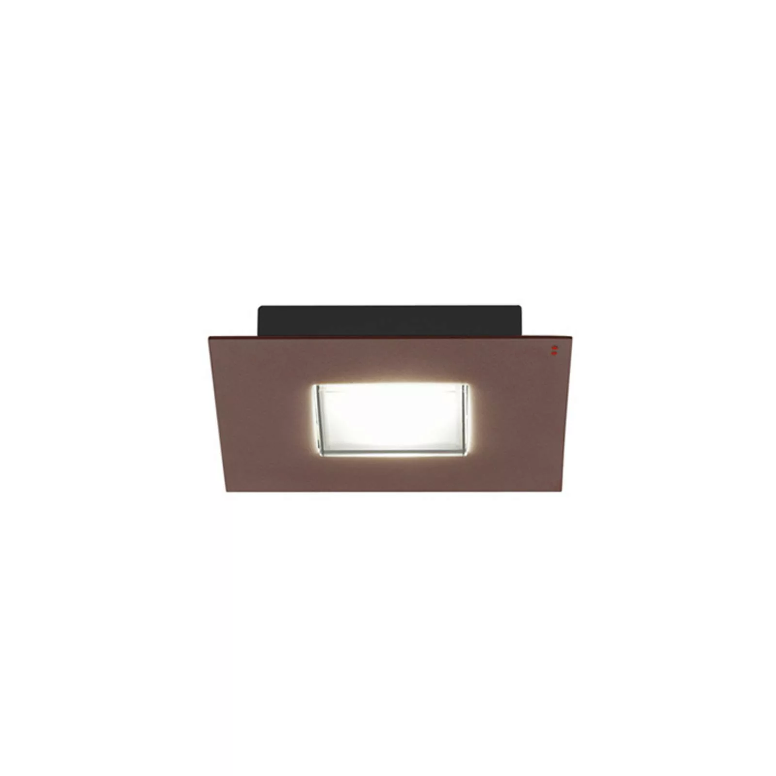 Fabbian Quarter - braune LED-Deckenlampe 2flg. günstig online kaufen