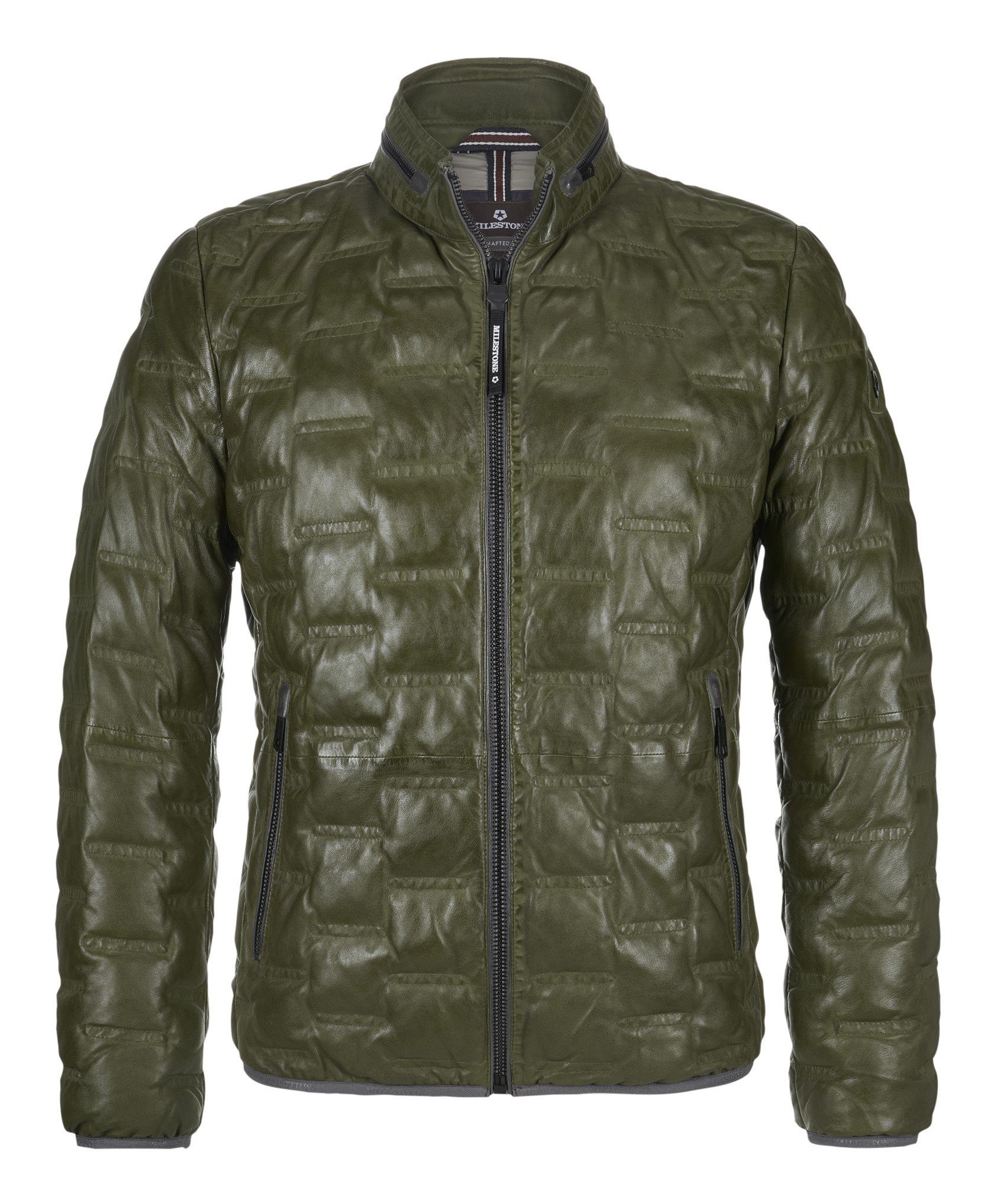 Milestone Lederjacke MSAversa in Stepp-Optik aus günstig online kaufen