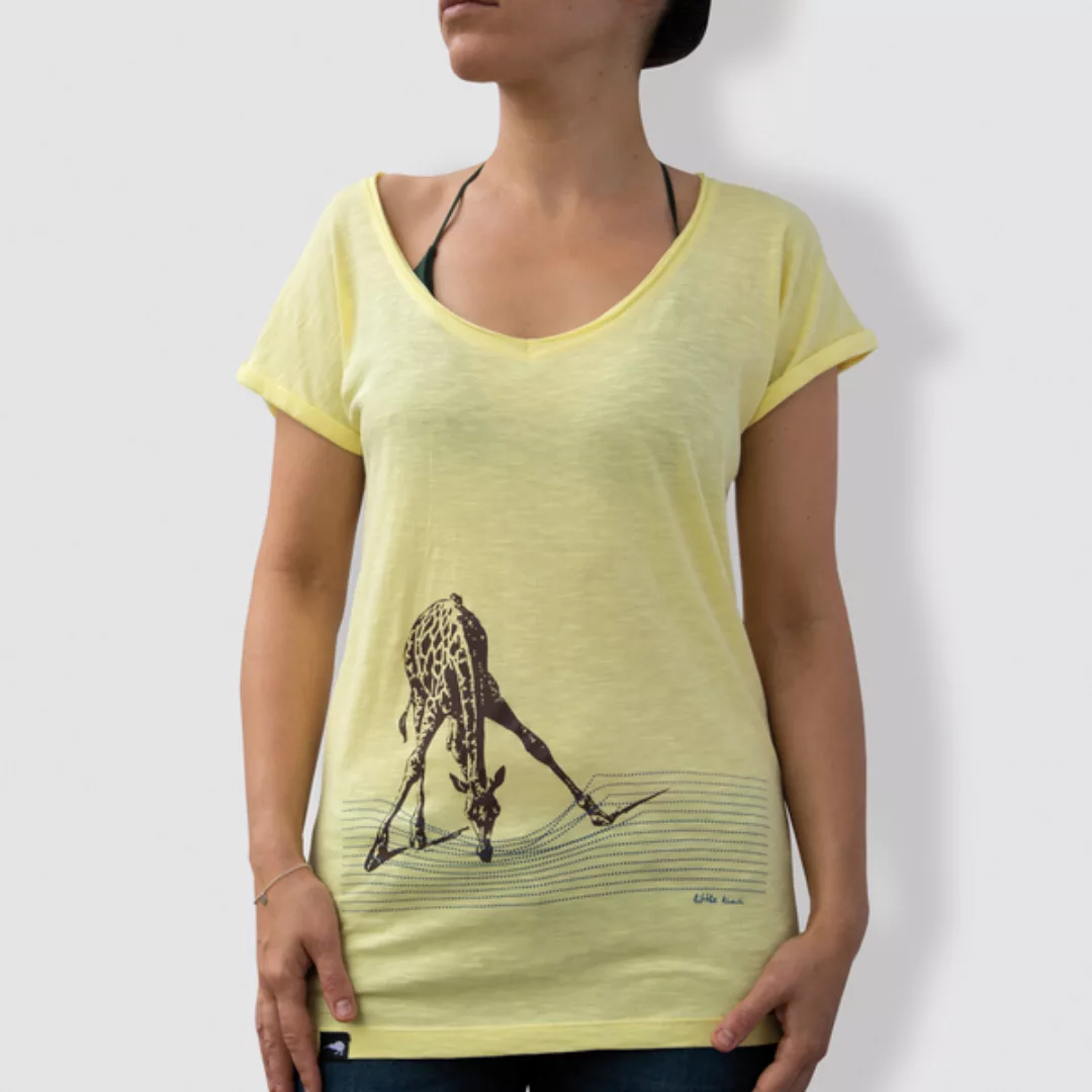 Damen T-shirt, "In Der Savanne", Iris Yellow günstig online kaufen