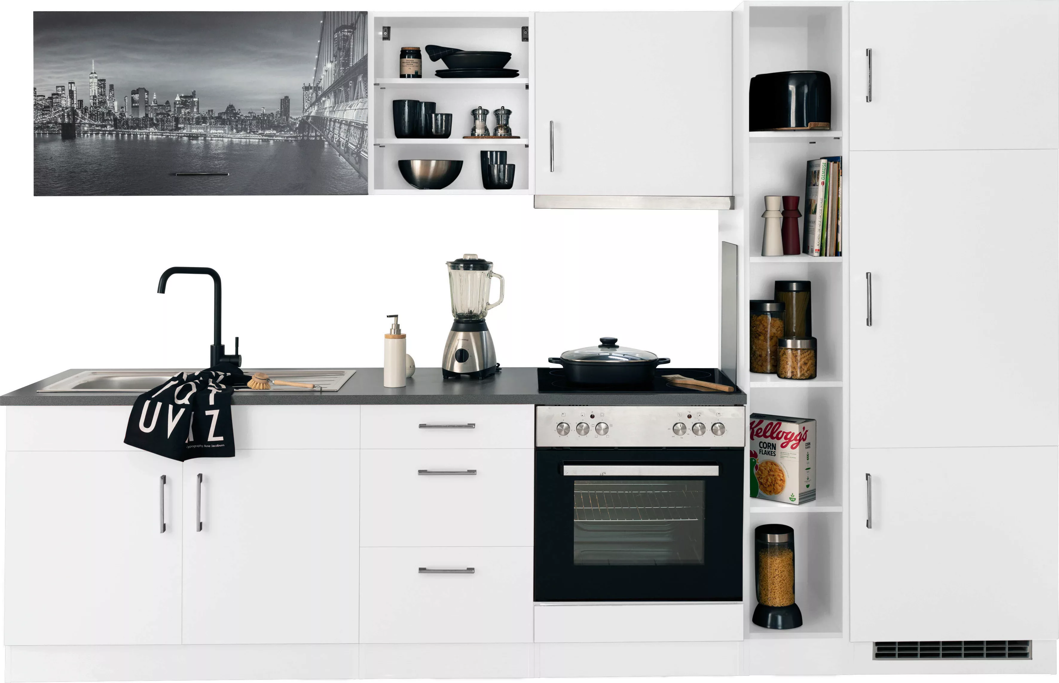 HELD MÖBEL Küchenzeile "Paris", mit E-Geräten, Breite 300 cm günstig online kaufen