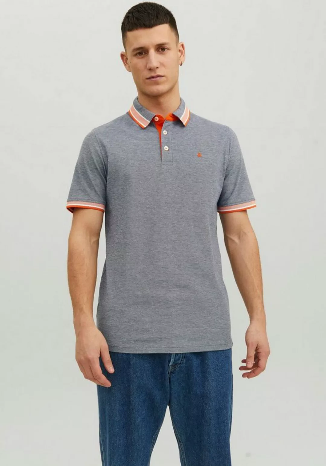 Jack & Jones Poloshirt Polo Shirt JJEPAULOS Sommer Hemd Kragen Pique Cotton günstig online kaufen