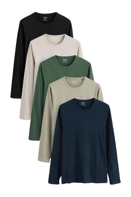 Next Langarmshirt Shirts, 5er-Pack (5-tlg) günstig online kaufen