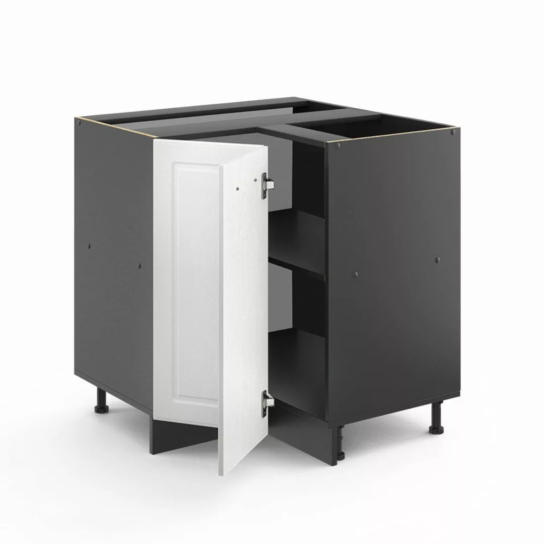 Vicco Eckunterschrank R-Line, Weiß Landhaus/Anthrazit, 75.6 günstig online kaufen