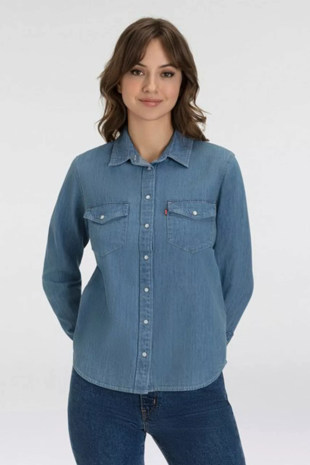 Levi's® Jeansbluse ESSENTIAL WESTERN mit Brusttaschen mit Druckknöpfen günstig online kaufen